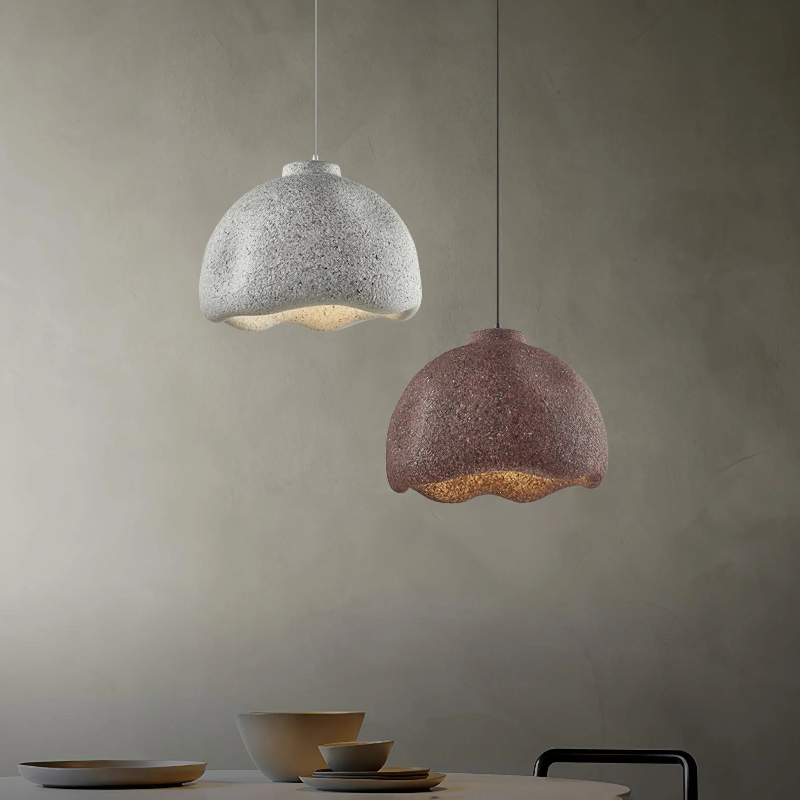 Icarila Modern Minimalist Speckled Plastic Pendant Lamp - Image 16
