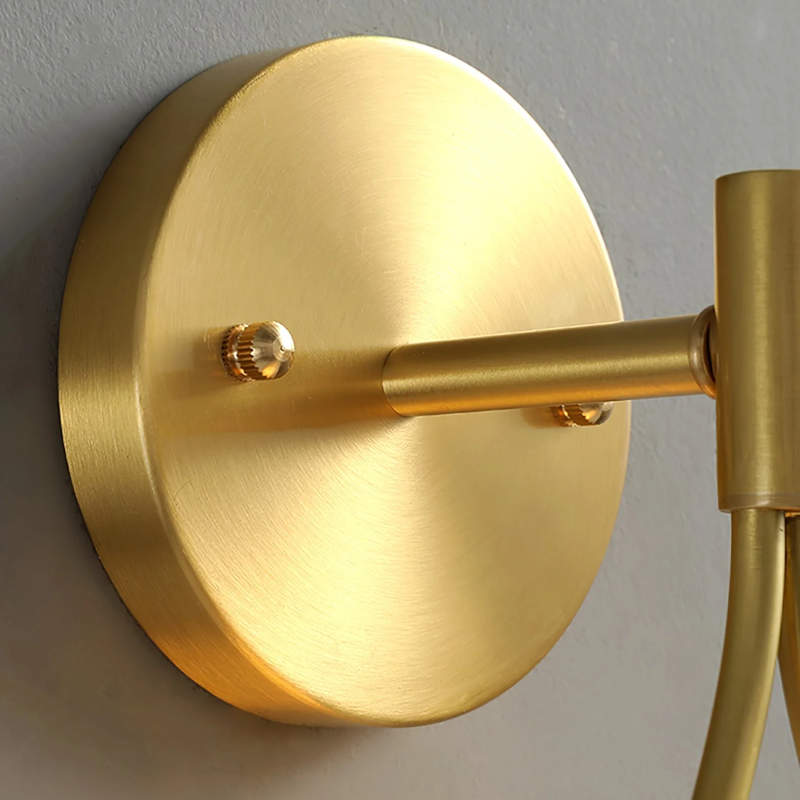 Icarila Modern Minimalist Vanity Brass Glass Wall Lamp - Image 11