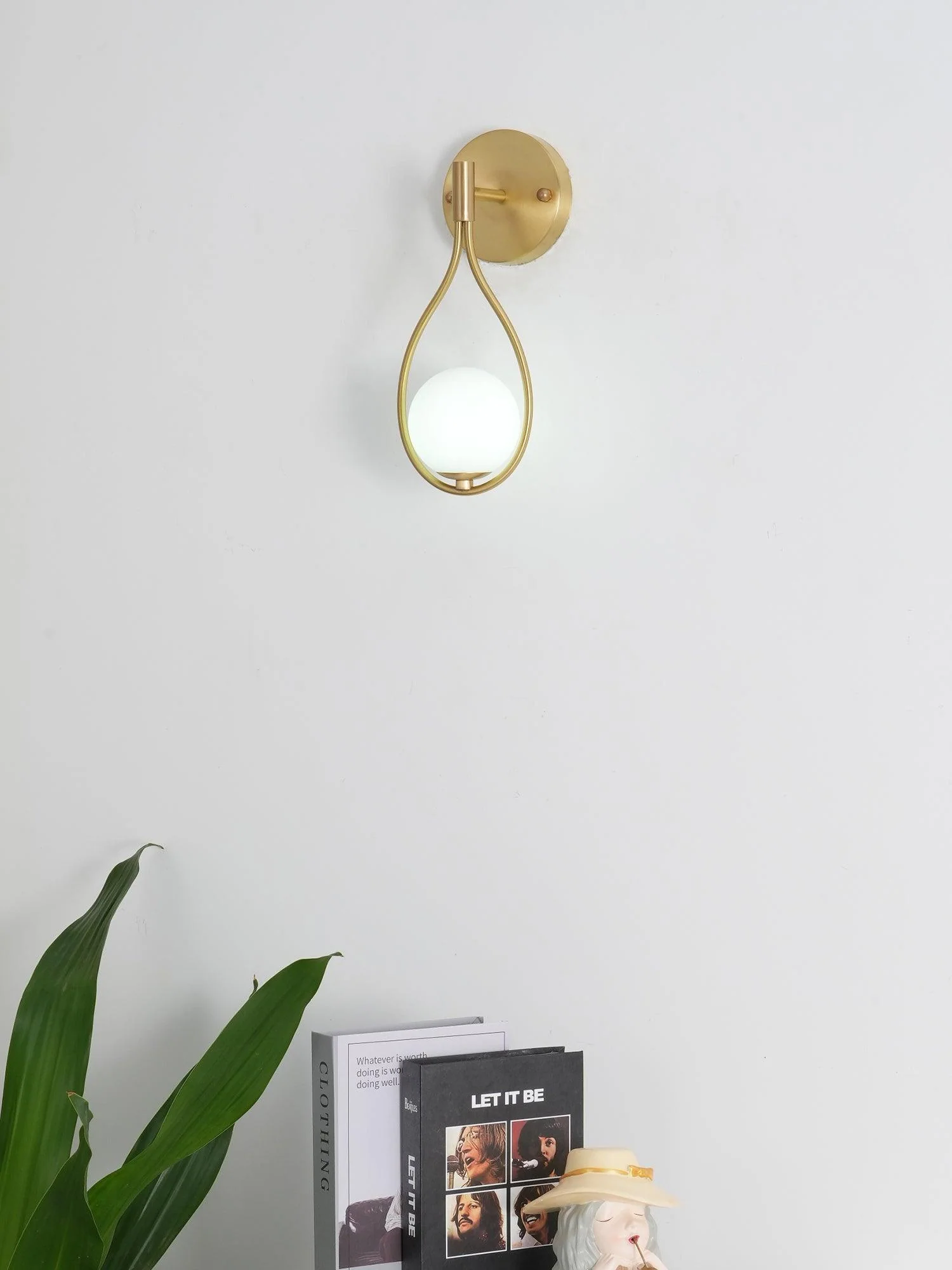 Icarila Modern Minimalist Vanity Brass Glass Wall Lamp - Image 25