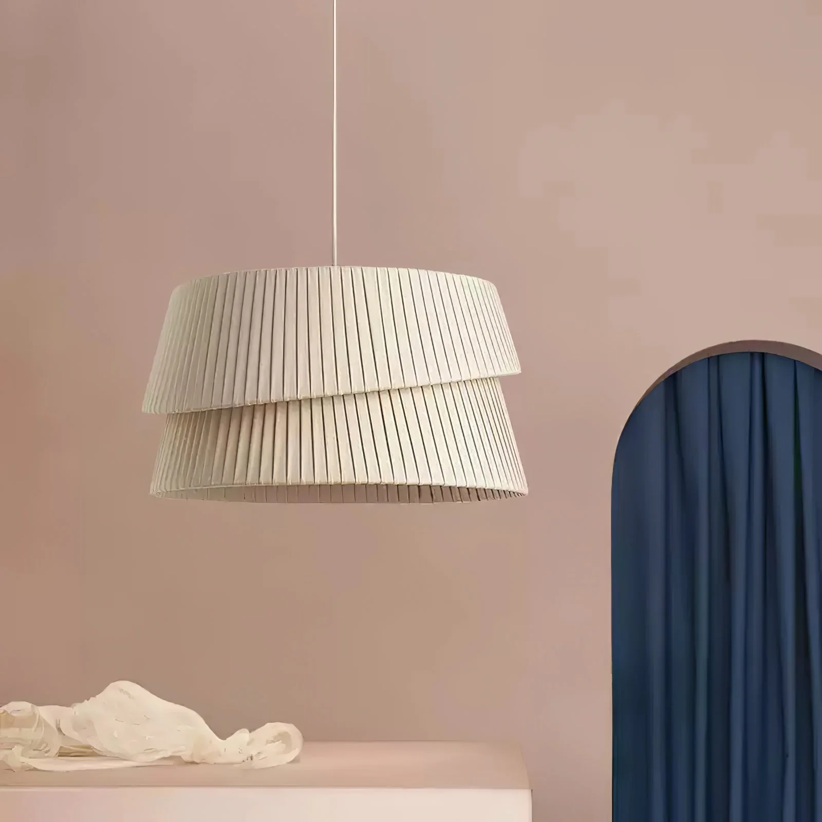 Ilira PremiumElegance Twist Fabric Pendant Lamp - Image 3