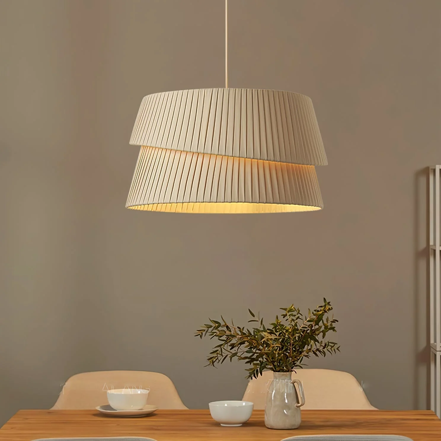 Ilira PremiumElegance Twist Fabric Pendant Lamp - Image 5