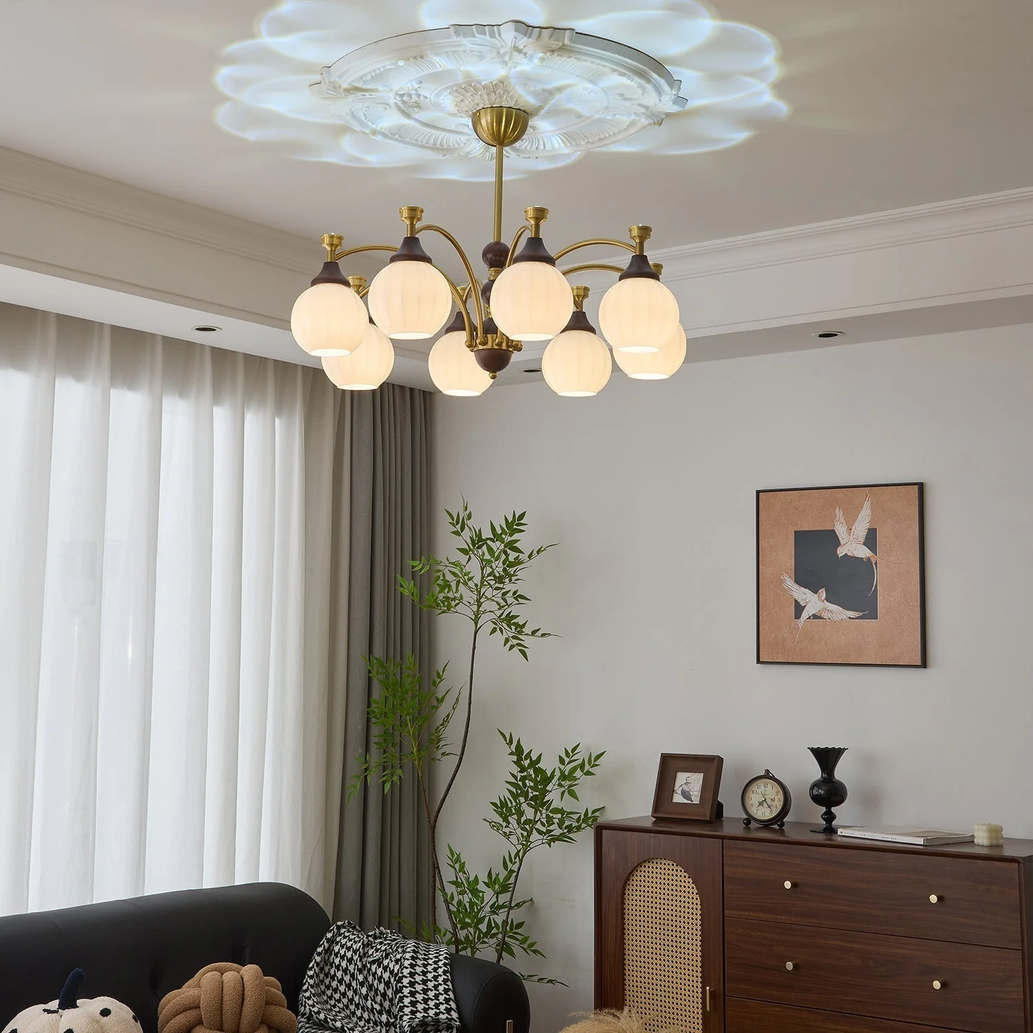 Illoros Traditional Elegance Wood Chandelier - Image 16