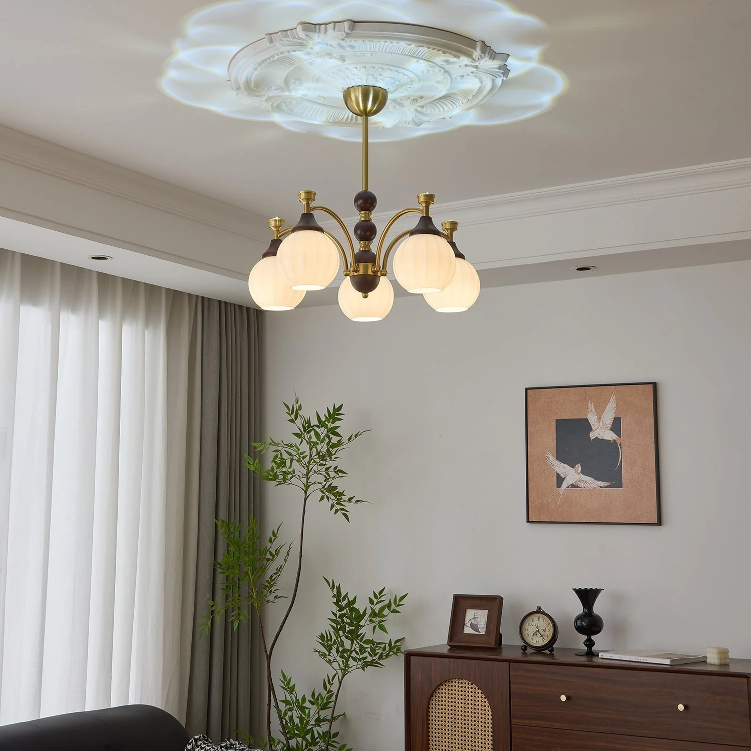 Illoros Traditional Elegance Wood Chandelier - Image 19