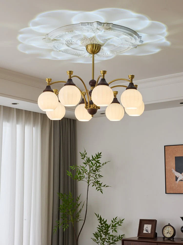 Illoros Traditional Elegance Wood Chandelier - Image 2