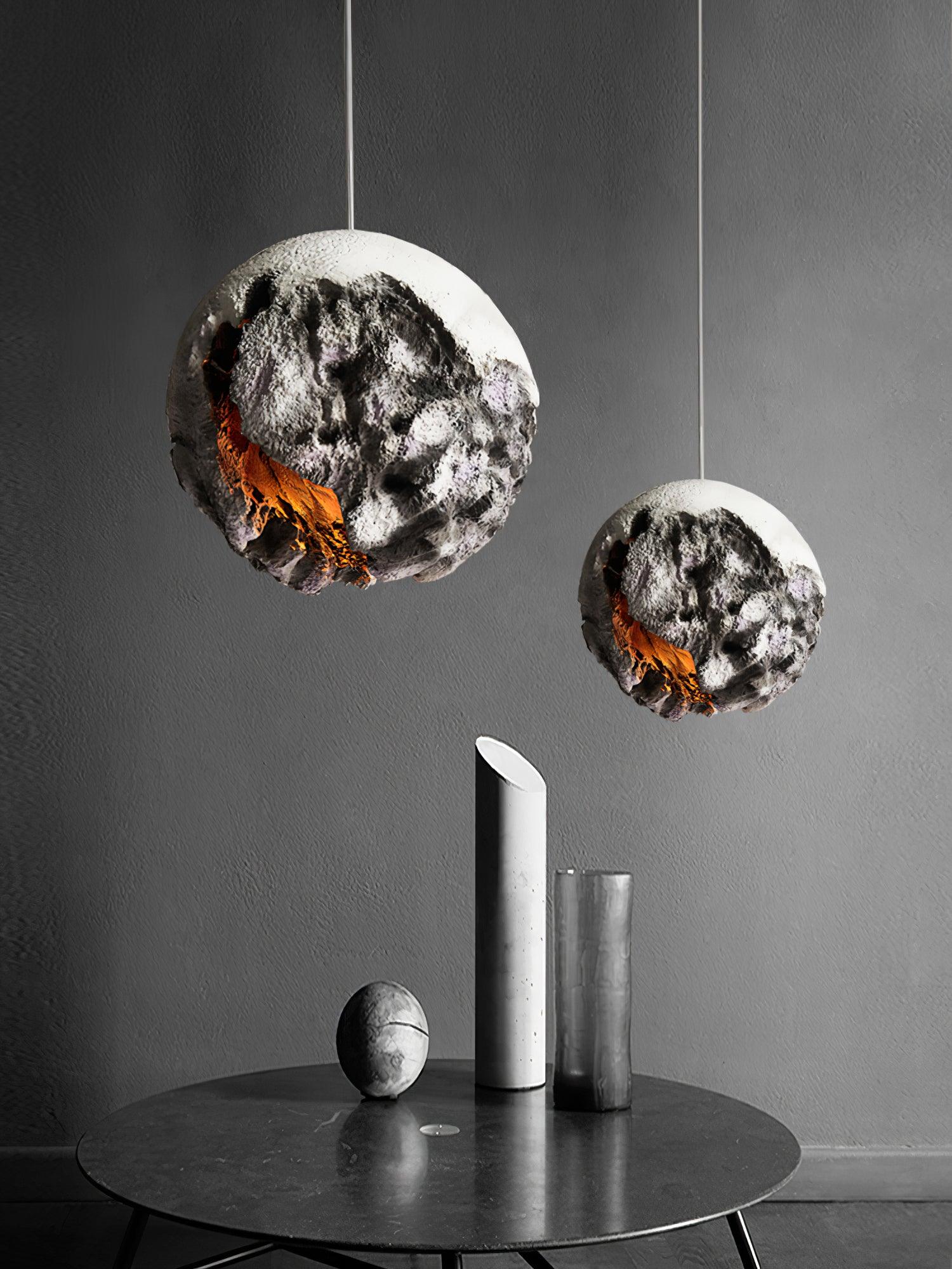 Ilphaara Irregular Planet Plastic Pendant Lamp - Image 12
