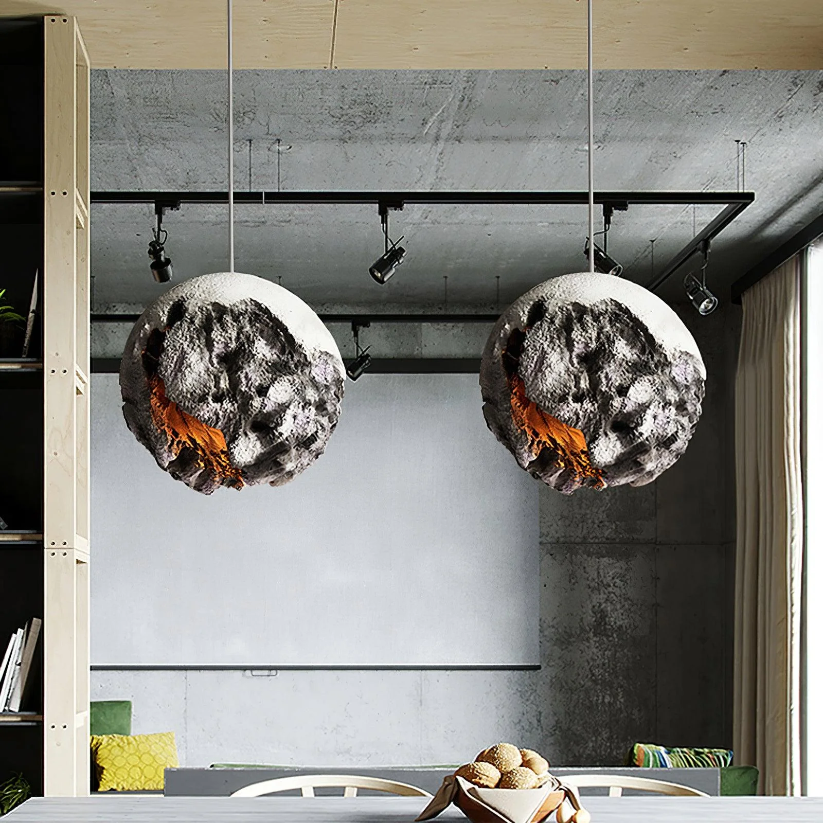 Ilphaara Irregular Planet Plastic Pendant Lamp - Image 21