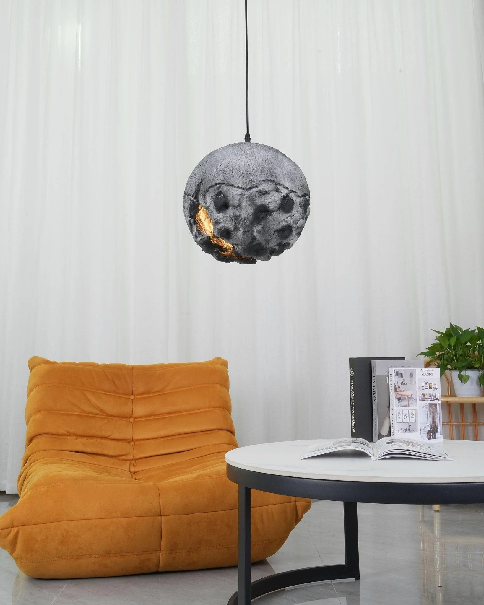 Ilphaara Irregular Planet Plastic Pendant Lamp - Image 24