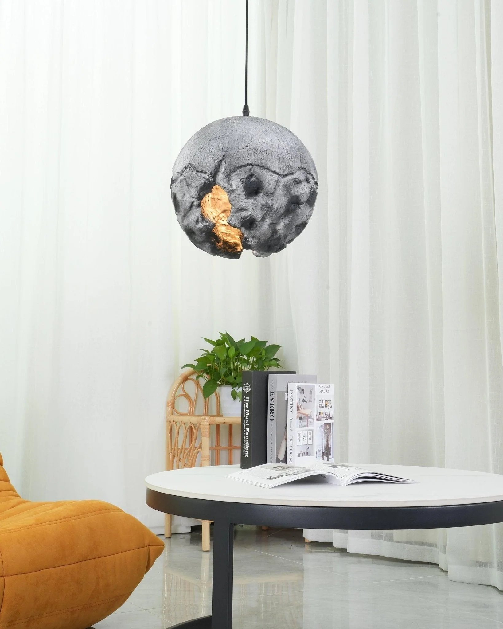 Ilphaara Irregular Planet Plastic Pendant Lamp - Image 25