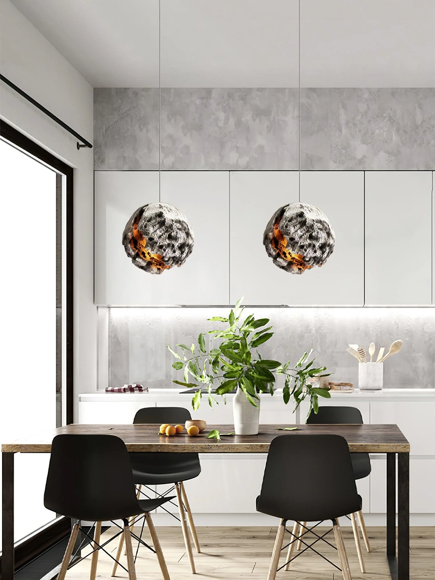 Ilphaara Irregular Planet Plastic Pendant Lamp - Image 26