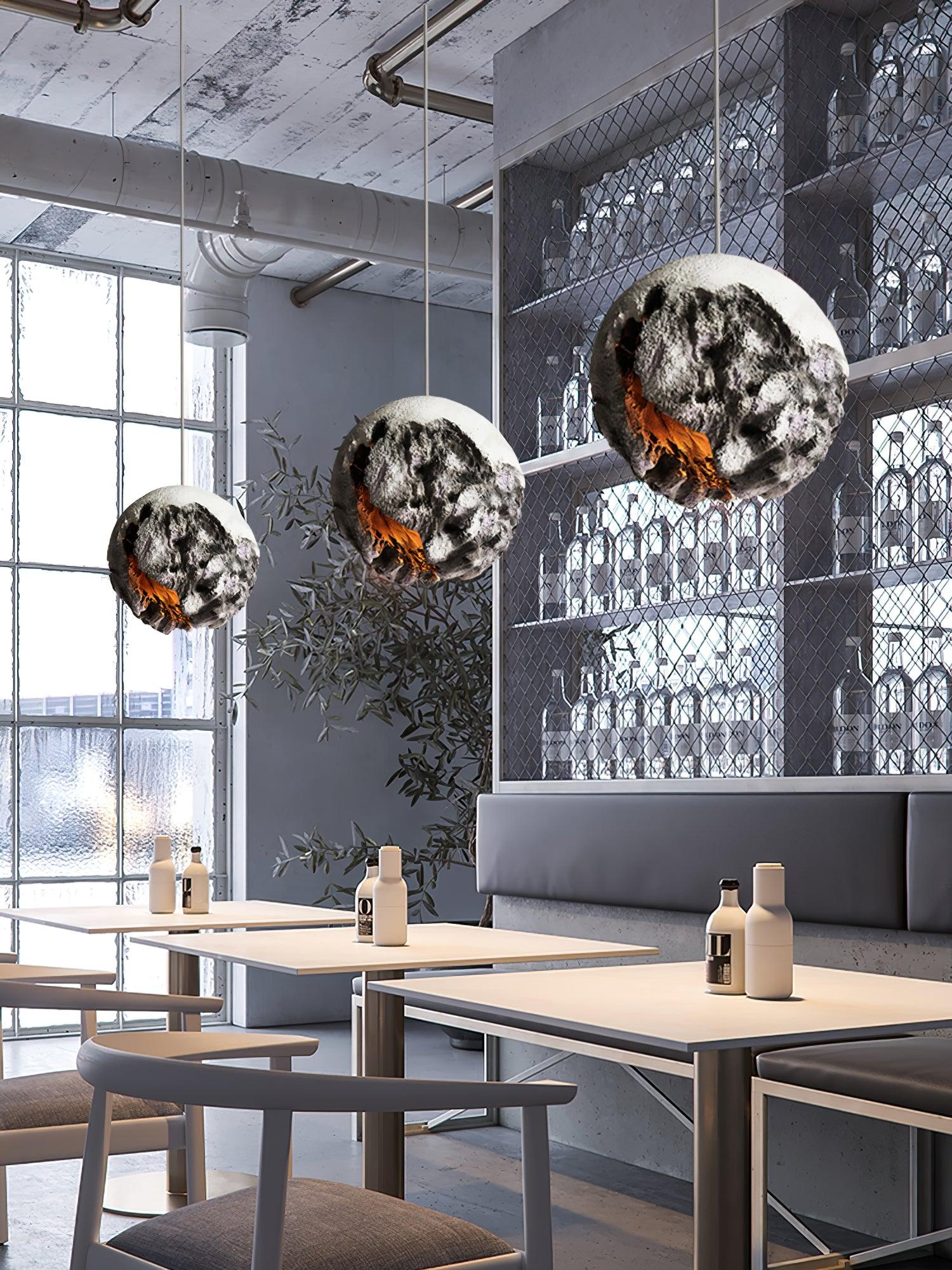 Ilphaara Irregular Planet Plastic Pendant Lamp - Image 28