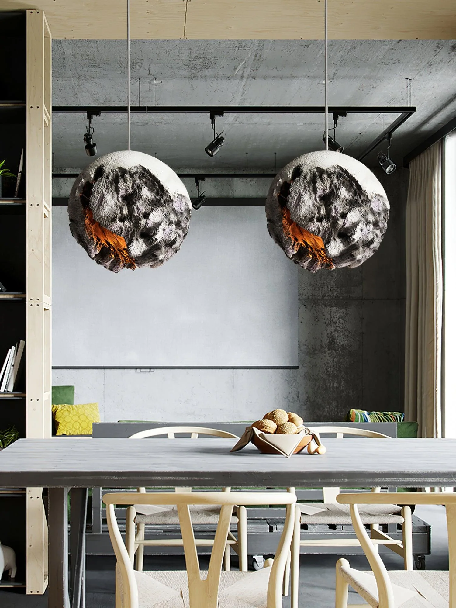 Ilphaara Irregular Planet Plastic Pendant Lamp - Image 29