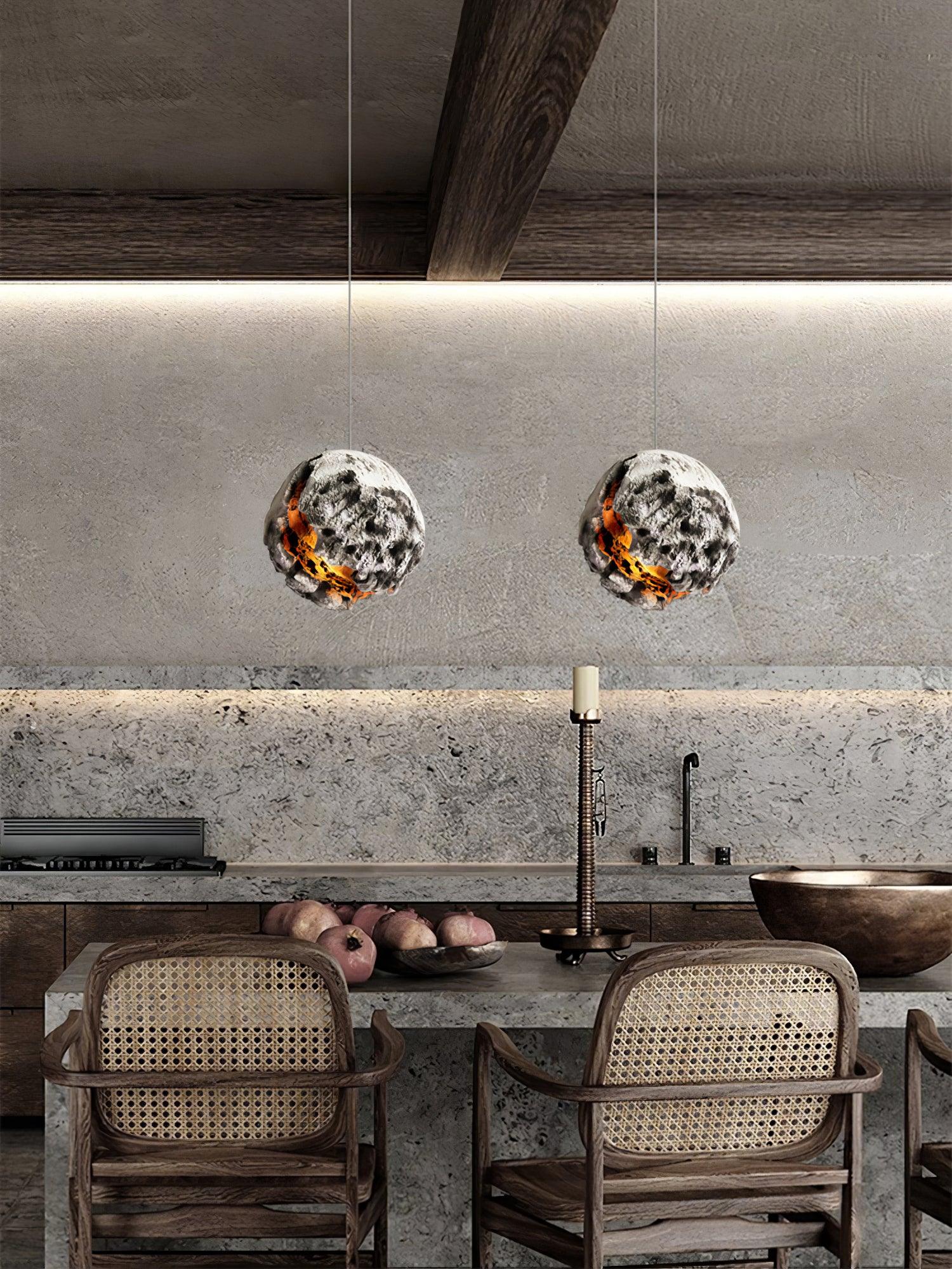 Ilphaara Irregular Planet Plastic Pendant Lamp - Image 30