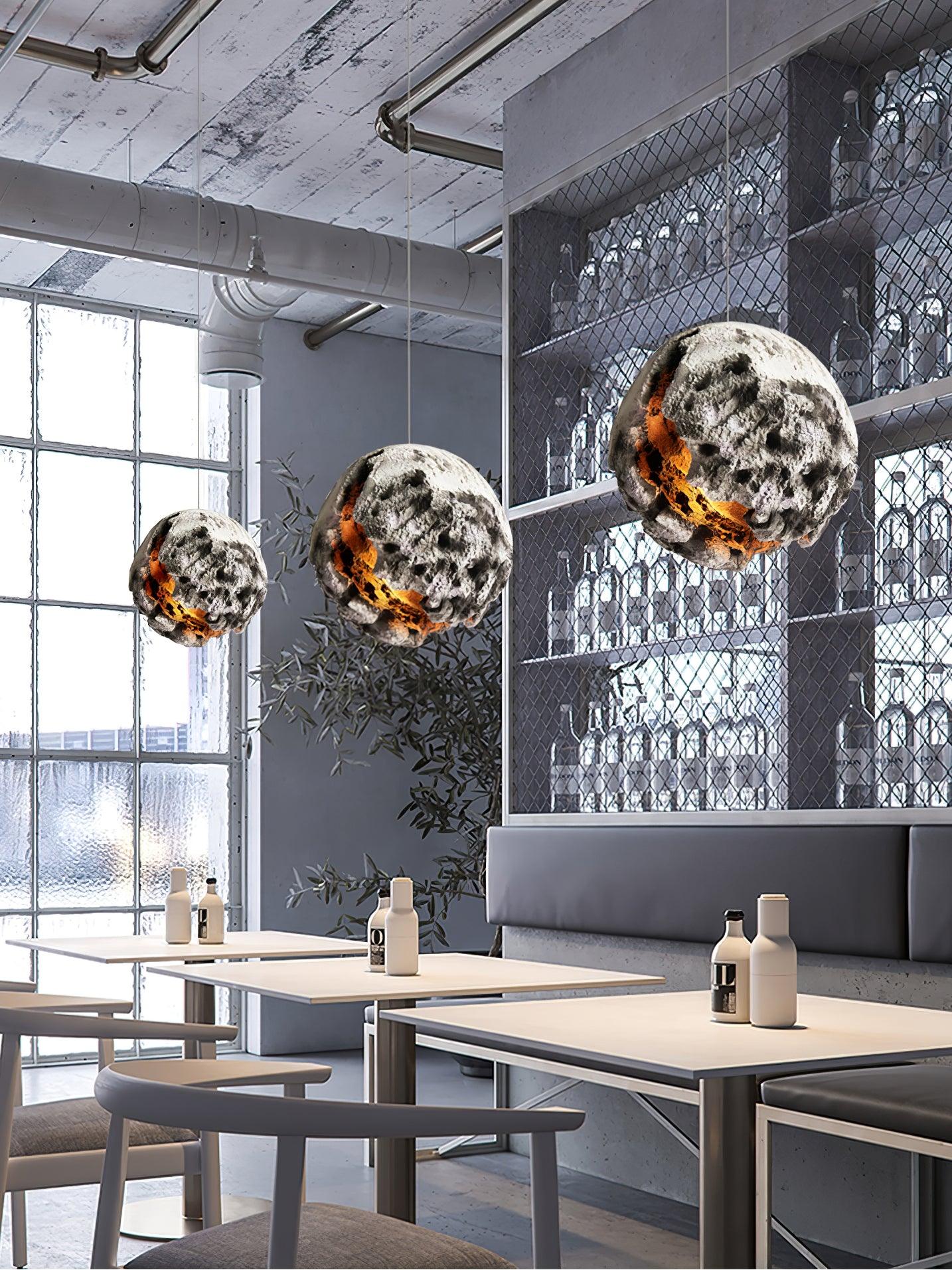 Ilphaara Irregular Planet Plastic Pendant Lamp - Image 32