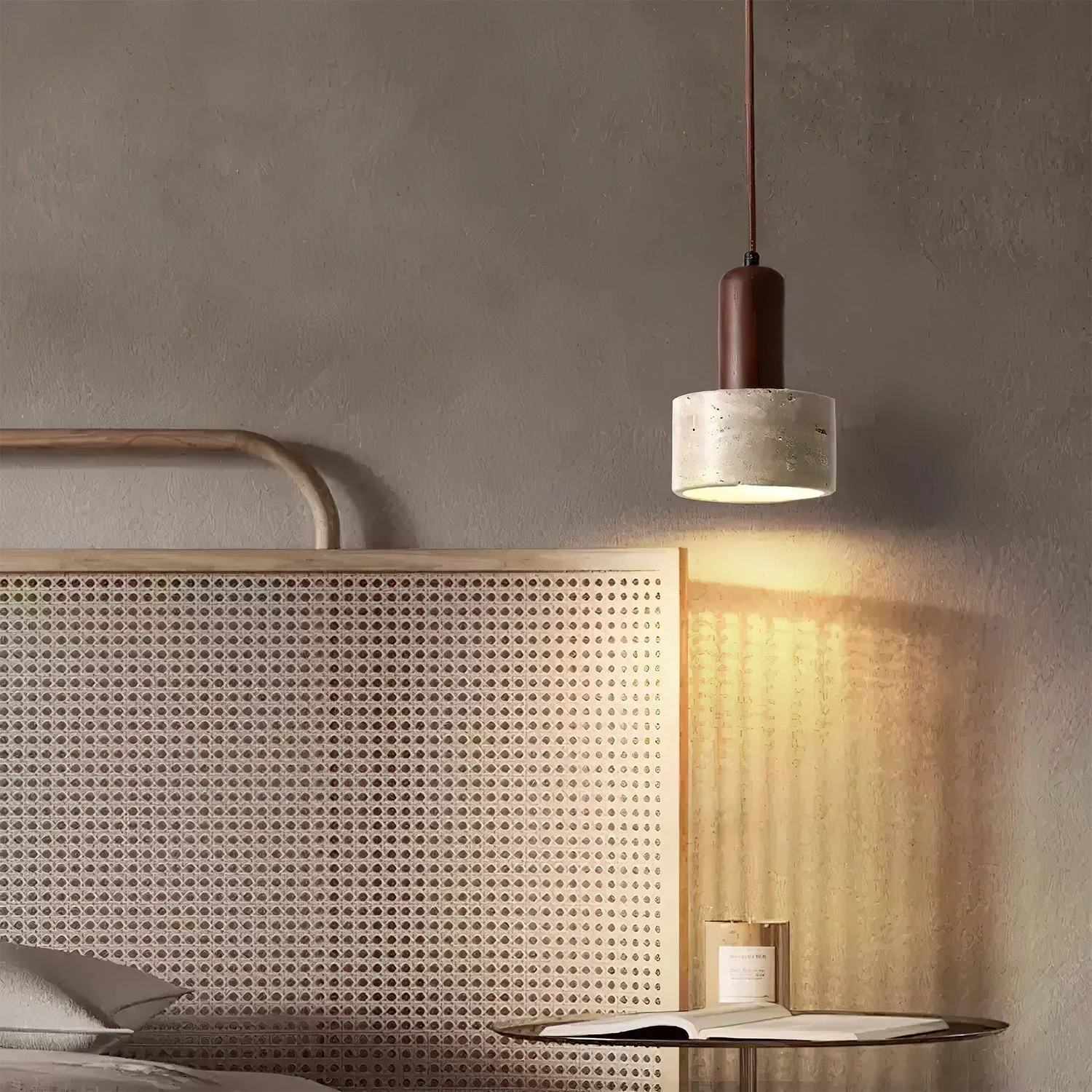 Ilshaa Dual-Material Travertine Pendant Light - Image 10
