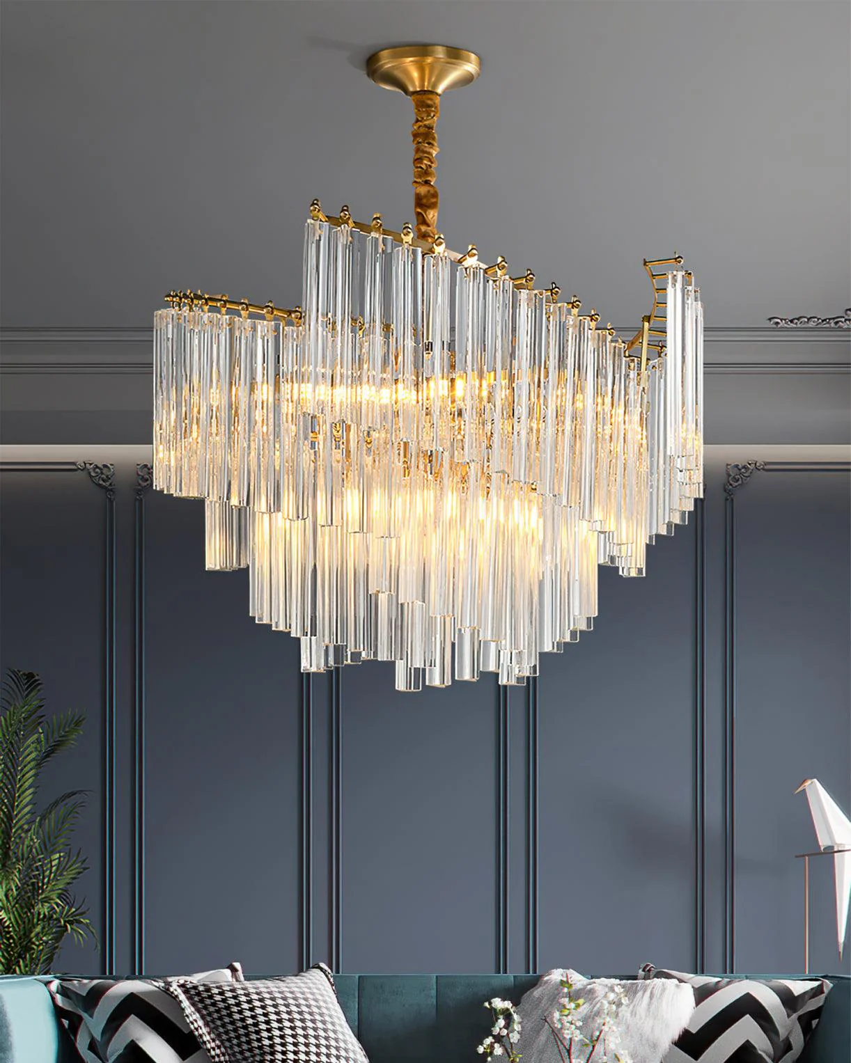 Ilsoris Postmodern Luxury Brinicle Crystal Chandelier - Image 3