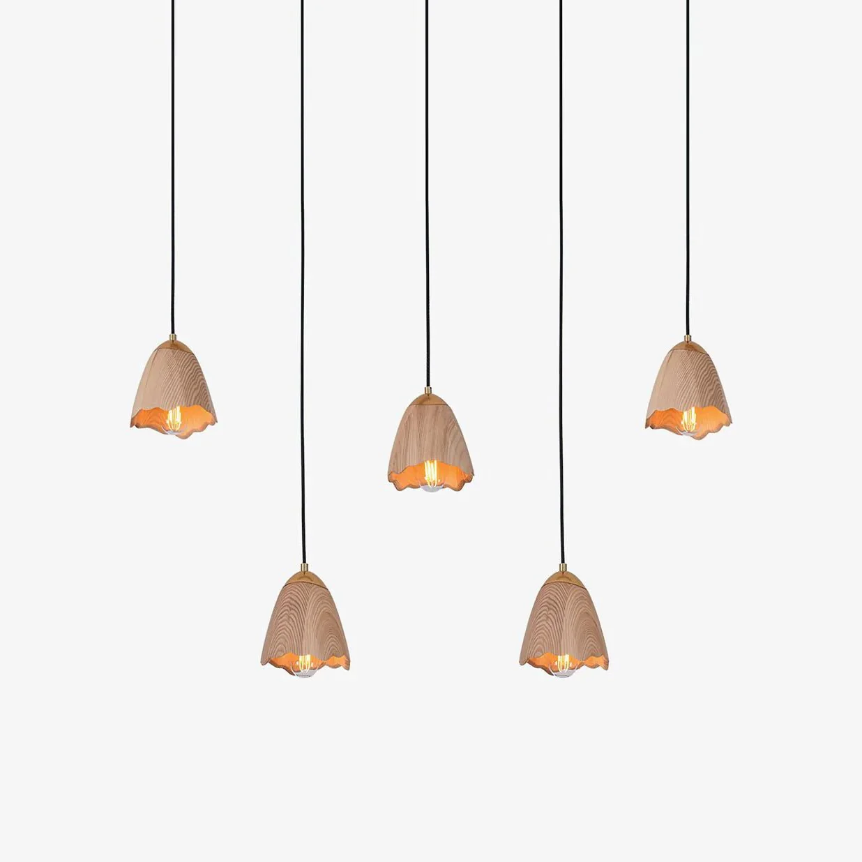 Ilvenel Modern Minimalist Bell Wood Pendant Lamp
