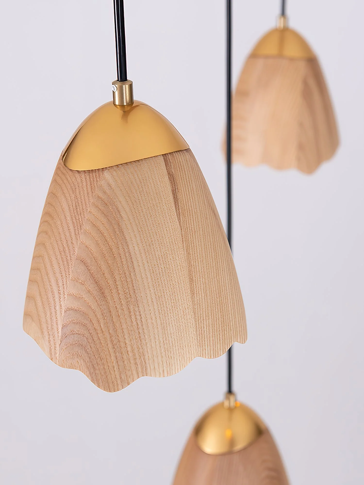 Ilvenel Modern Minimalist Bell Wood Pendant Lamp - Image 27