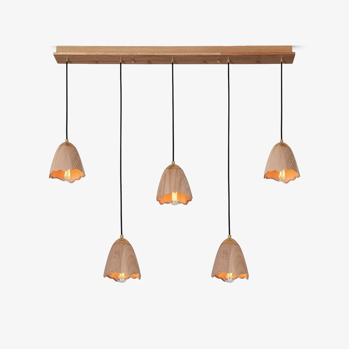 Ilvenel Modern Minimalist Bell Wood Pendant Lamp - Image 5