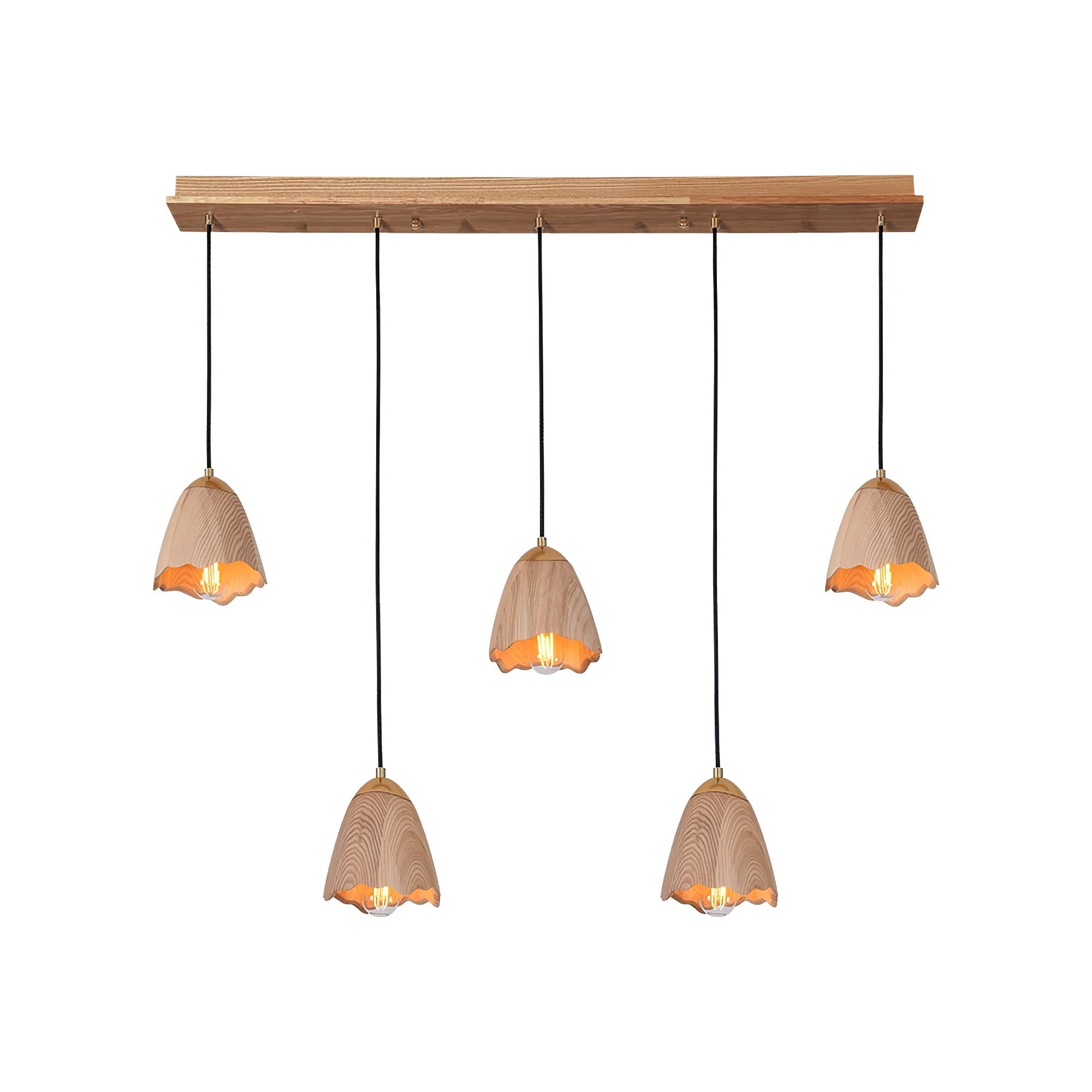 Ilvenel Modern Minimalist Bell Wood Pendant Lamp - Image 9