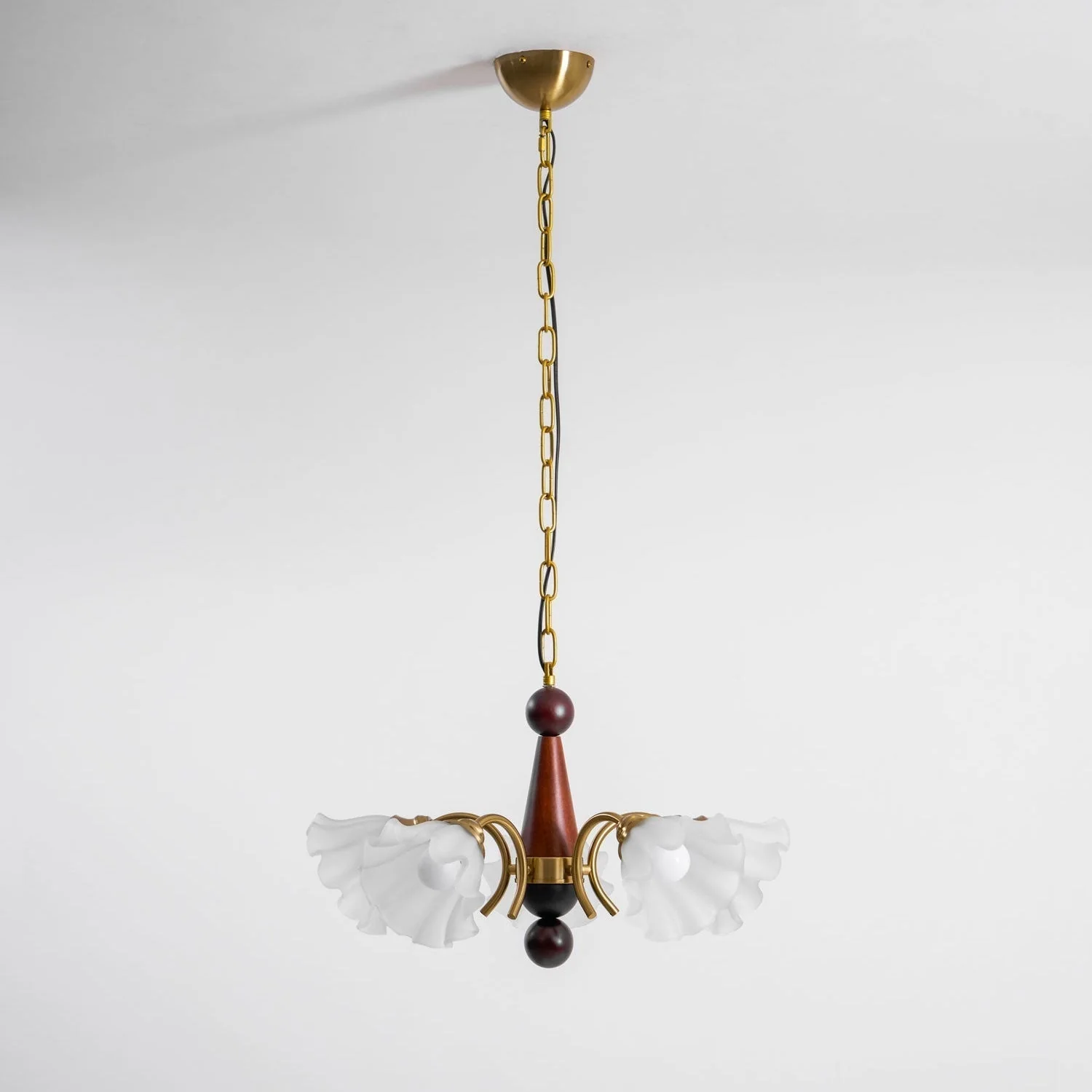 Ilvinan Traditional Elegance Wood Glass Chandelier - Image 20