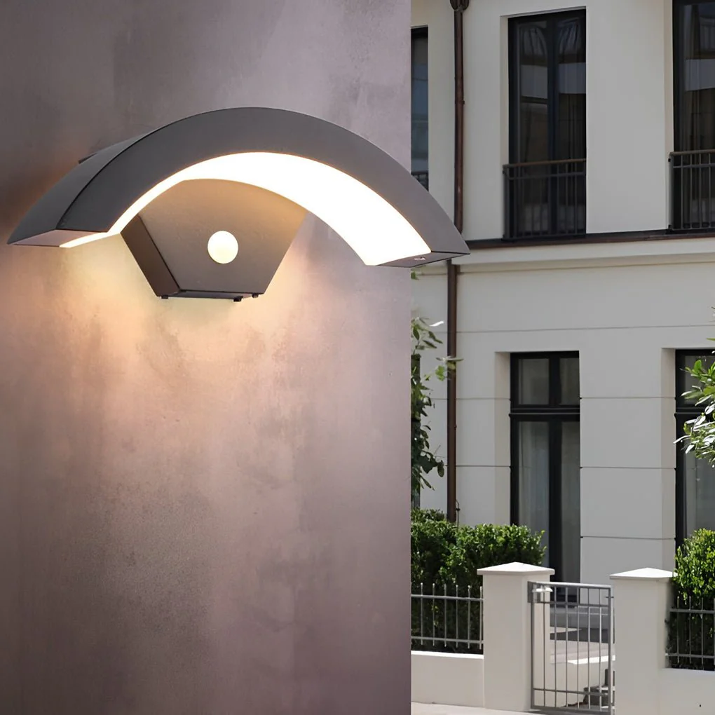 Irvin Classic Curved Glow LED Outdoor Sconce Wall Light