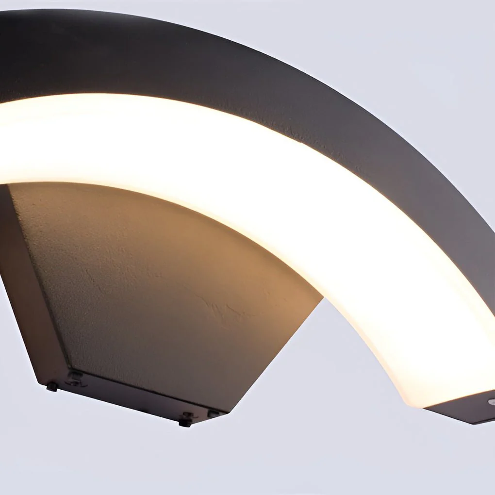Irvin Classic Curved Glow LED Outdoor Sconce Wall Light - Image 10