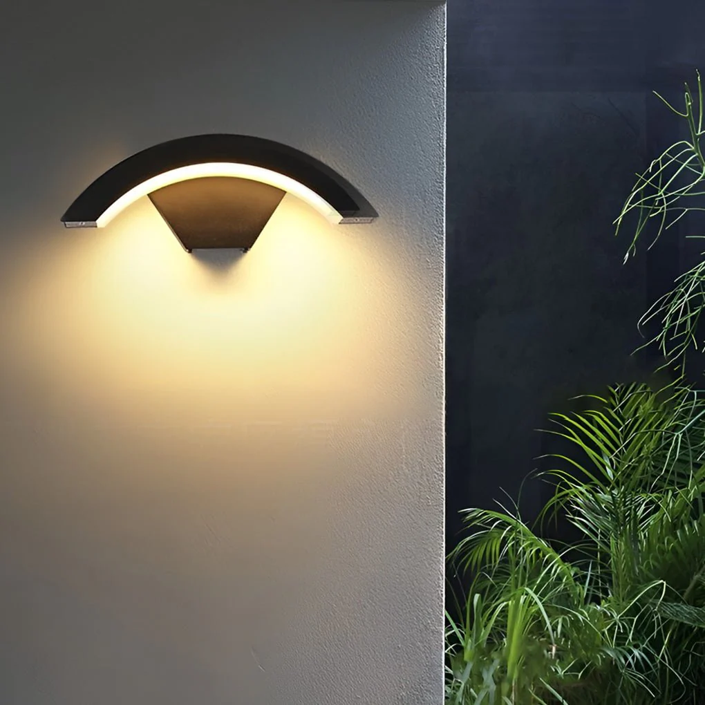 Irvin Classic Curved Glow LED Outdoor Sconce Wall Light - Image 4