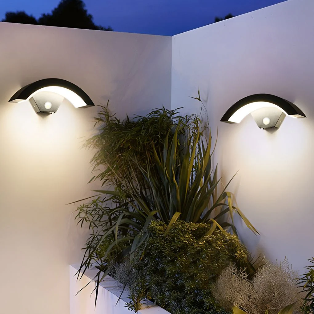 Irvin Classic Curved Glow LED Outdoor Sconce Wall Light - Image 6