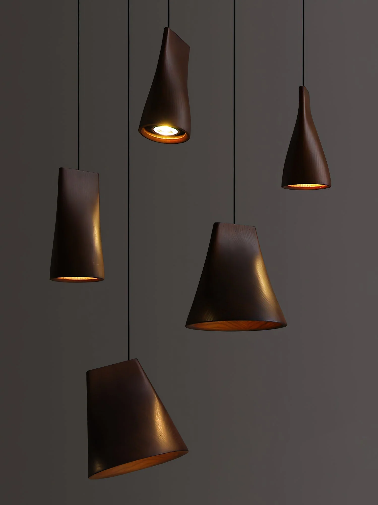 Ivarara Asymmetrical Wood Pendant Light - Image 106