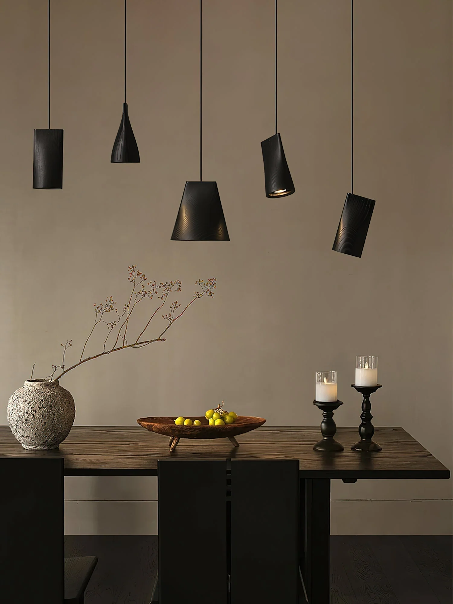 Ivarara Asymmetrical Wood Pendant Light - Image 119