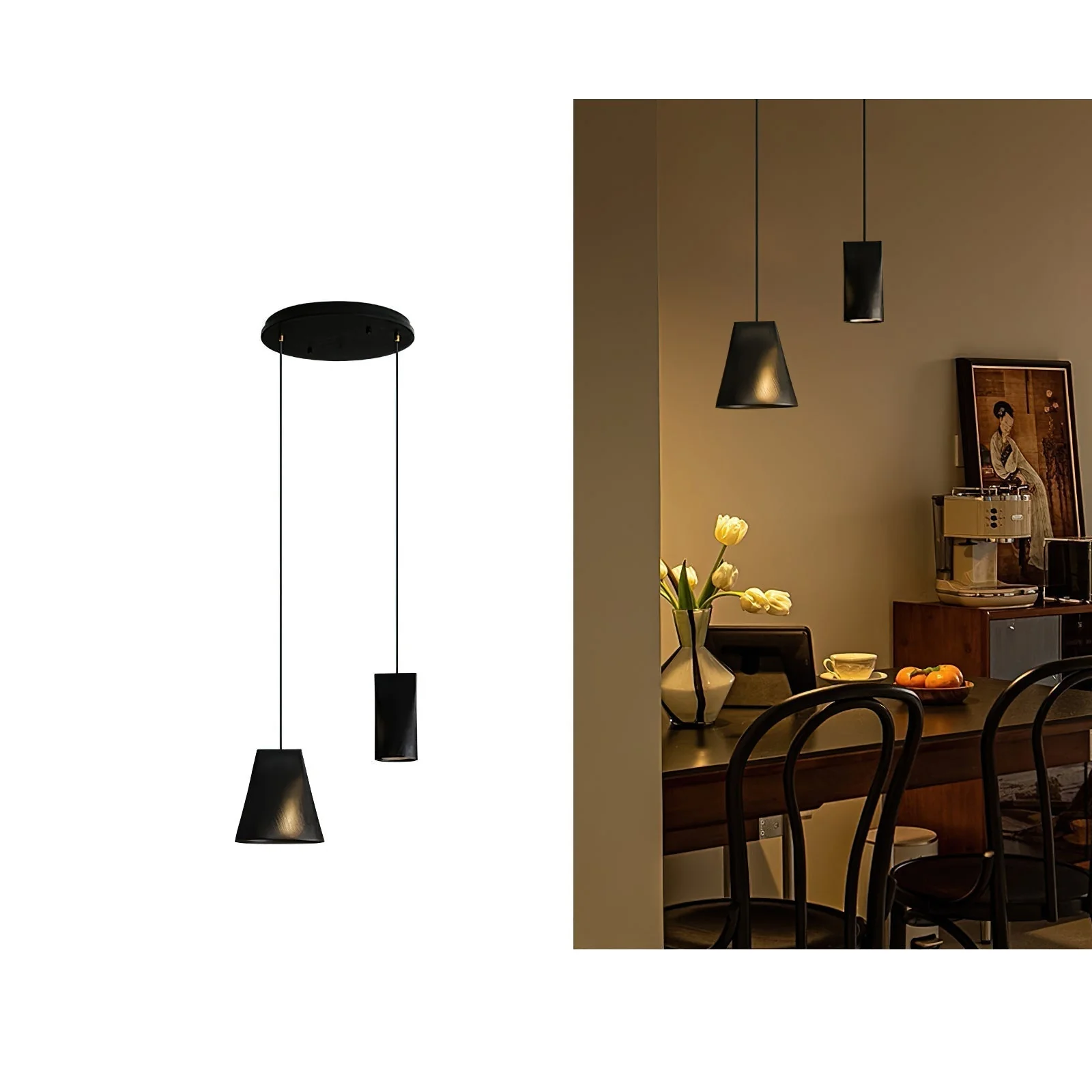 Ivarara Asymmetrical Wood Pendant Light - Image 14