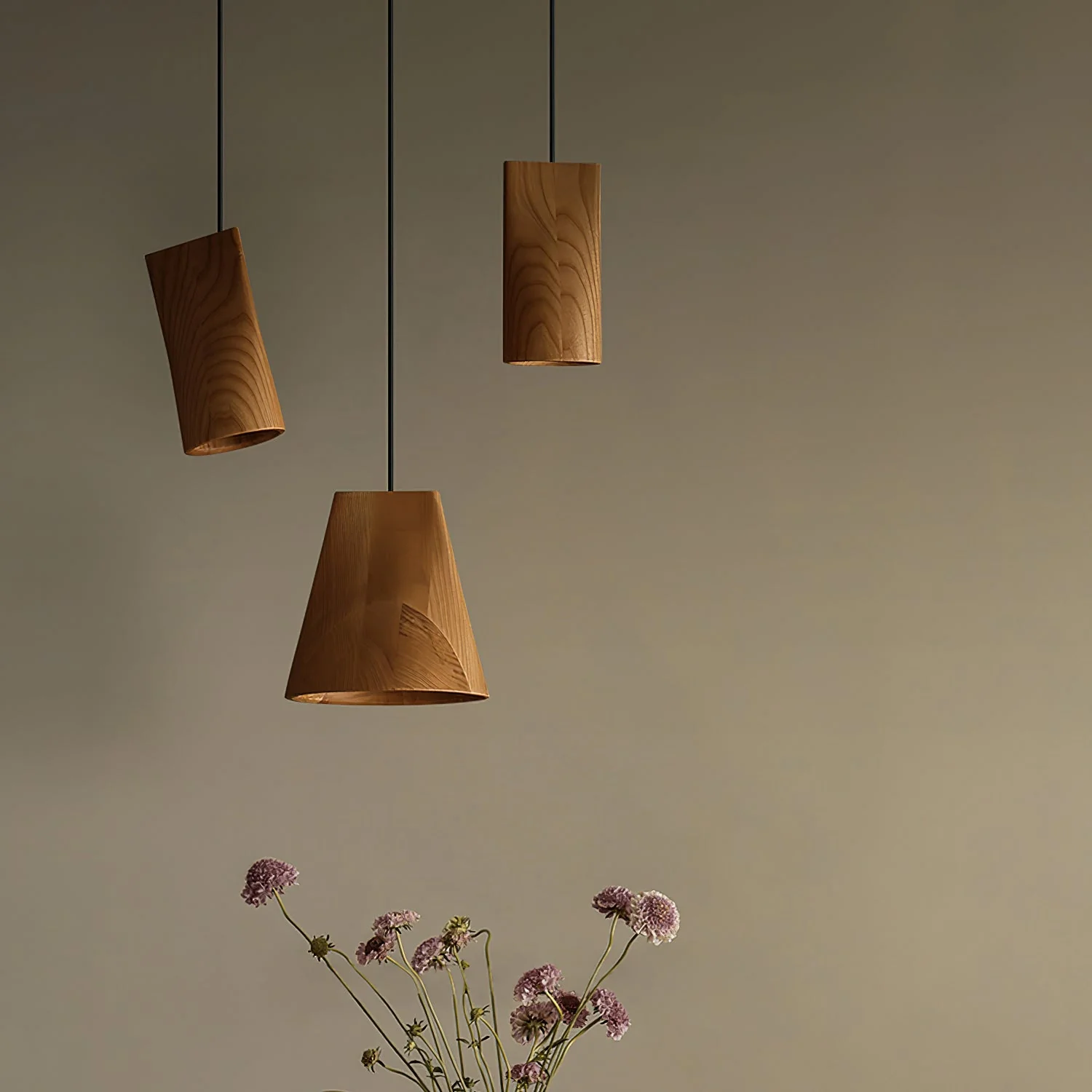 Ivarara Asymmetrical Wood Pendant Light - Image 15