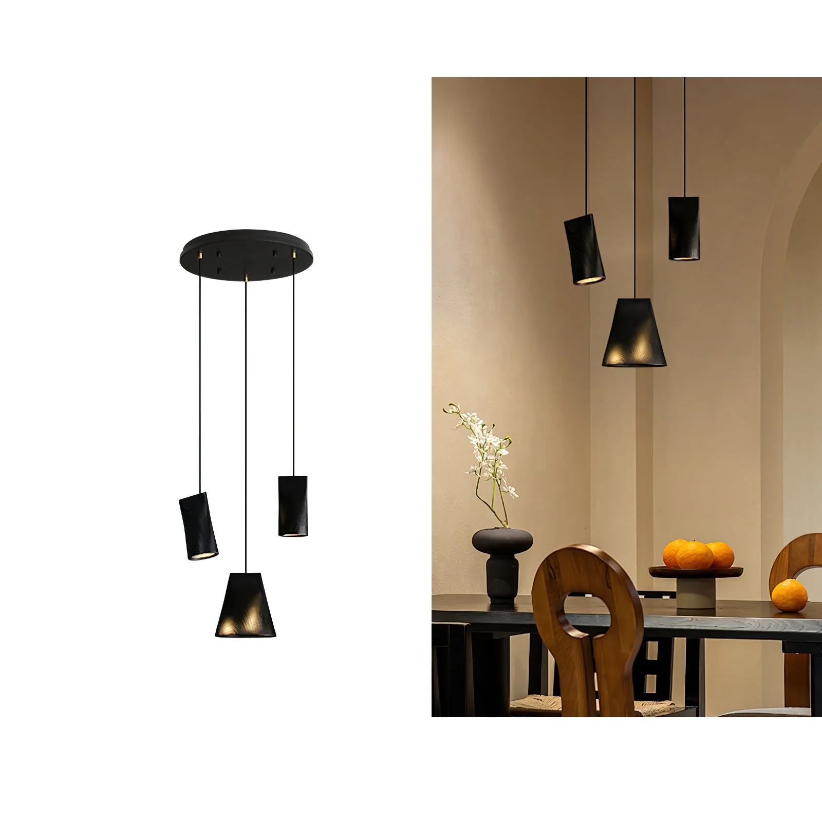Ivarara Asymmetrical Wood Pendant Light - Image 18