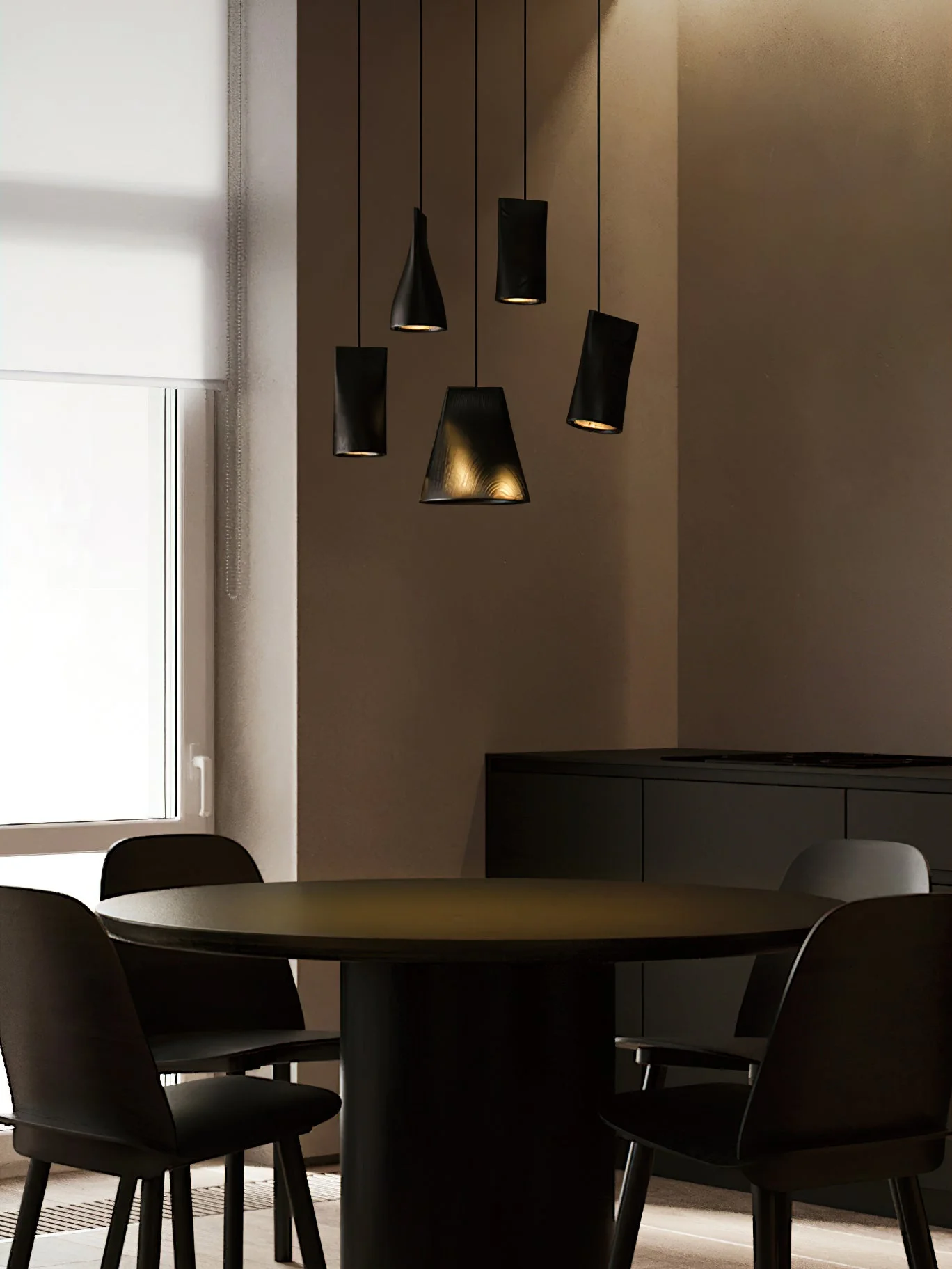 Ivarara Asymmetrical Wood Pendant Light - Image 4