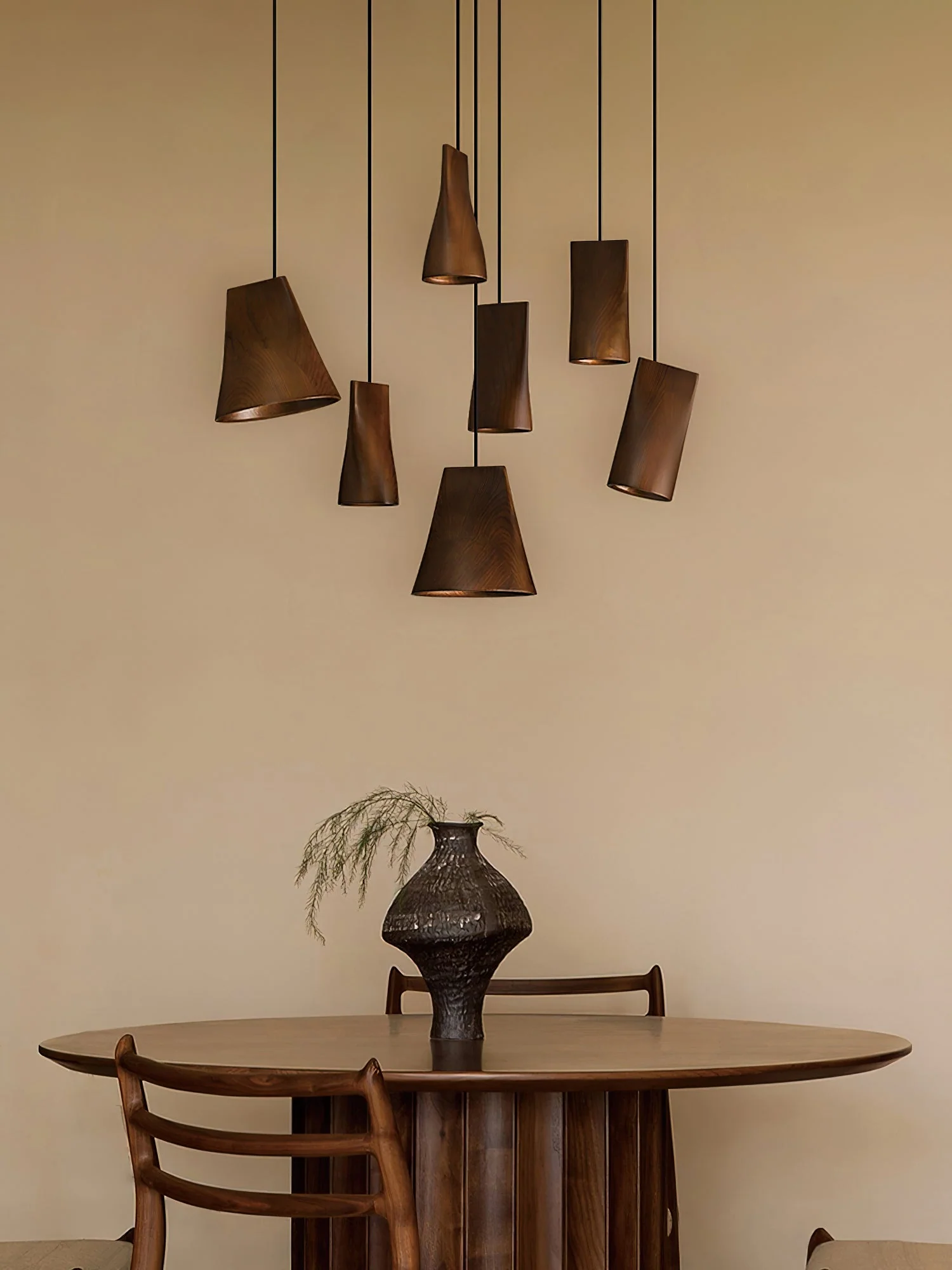 Ivarara Asymmetrical Wood Pendant Light - Image 6