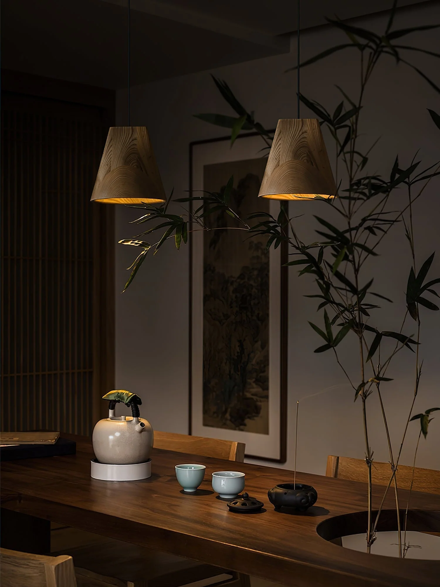 Ivarara Asymmetrical Wood Pendant Light - Image 72