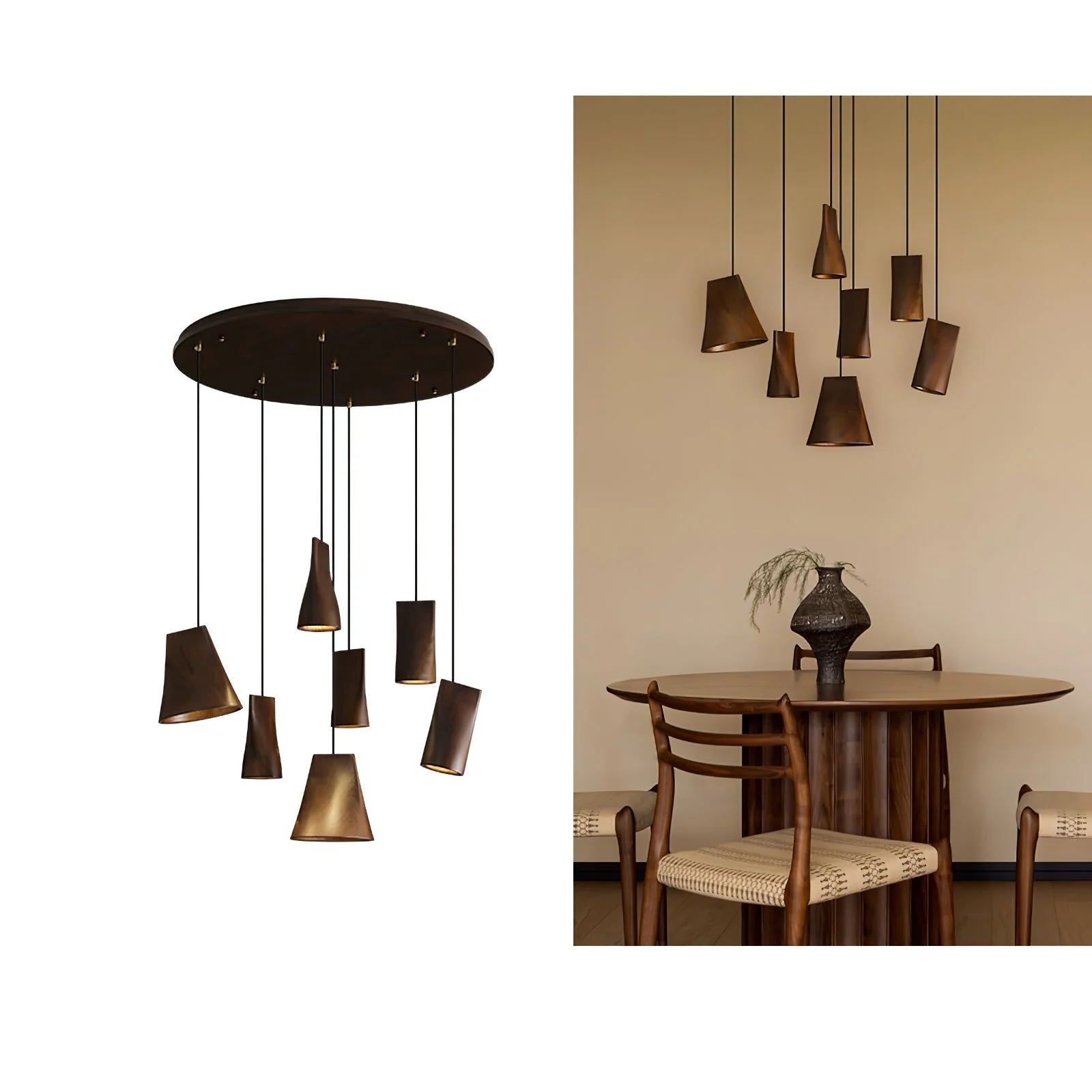 Ivarara Asymmetrical Wood Pendant Light - Image 9