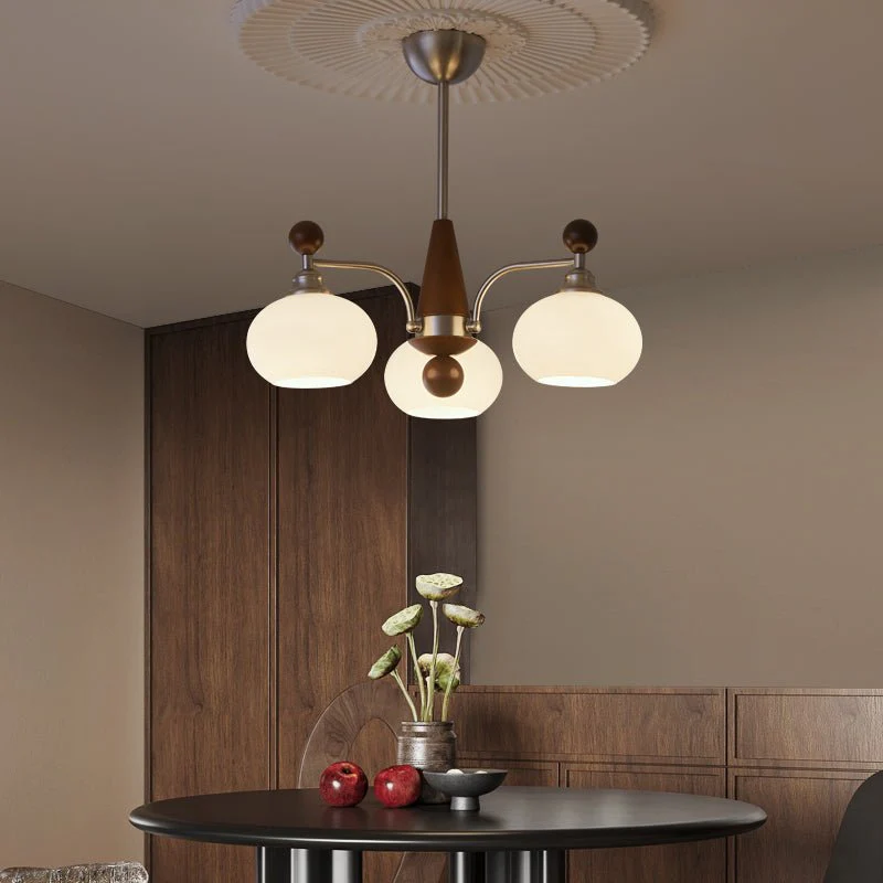 Ivloria Traditional Elegance Orbit Wood Glass Chandelier - Image 21