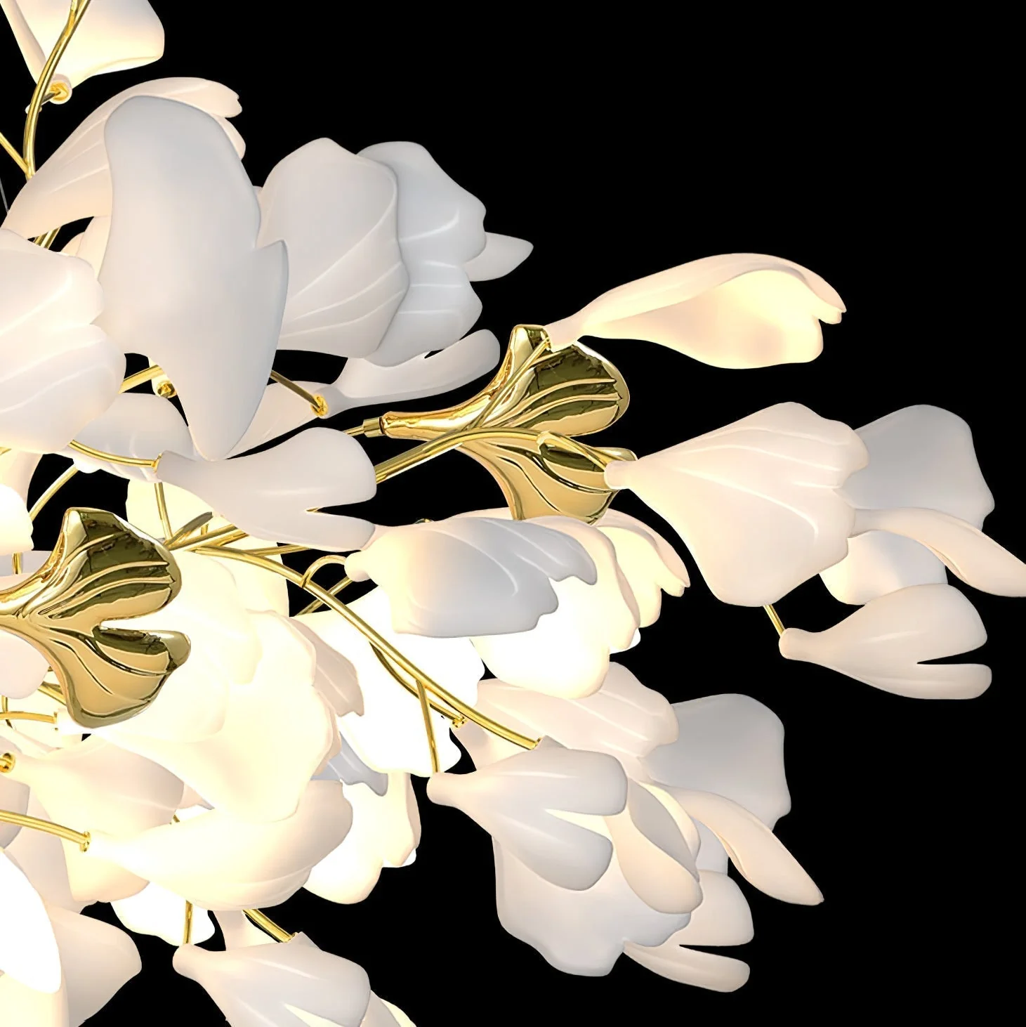 Ivmarel Gingko Long Branch Ceramics Chandelier - Image 21