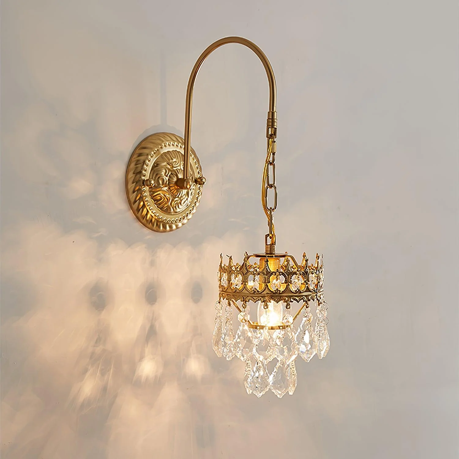 Ivmarila Nordic Art Crown Crystal Sconce Wall lamp - Image 10