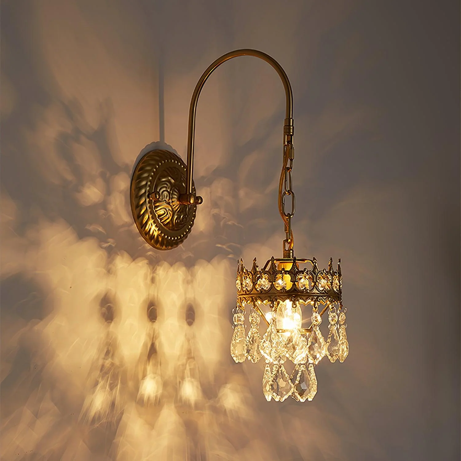 Ivmarila Nordic Art Crown Crystal Sconce Wall lamp - Image 11