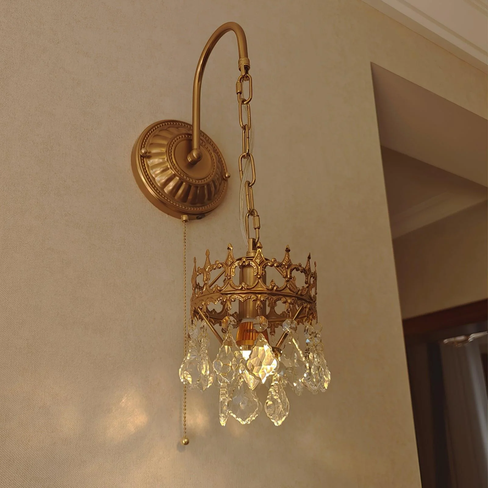 Ivmarila Nordic Art Crown Crystal Sconce Wall lamp - Image 17
