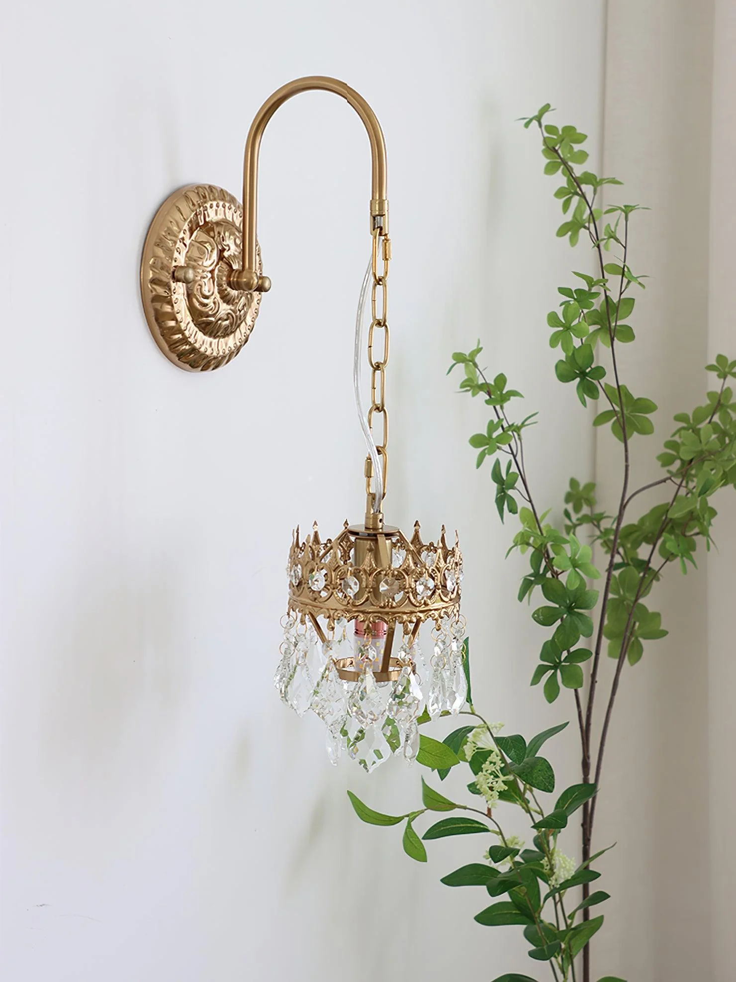 Ivmarila Nordic Art Crown Crystal Sconce Wall lamp - Image 18