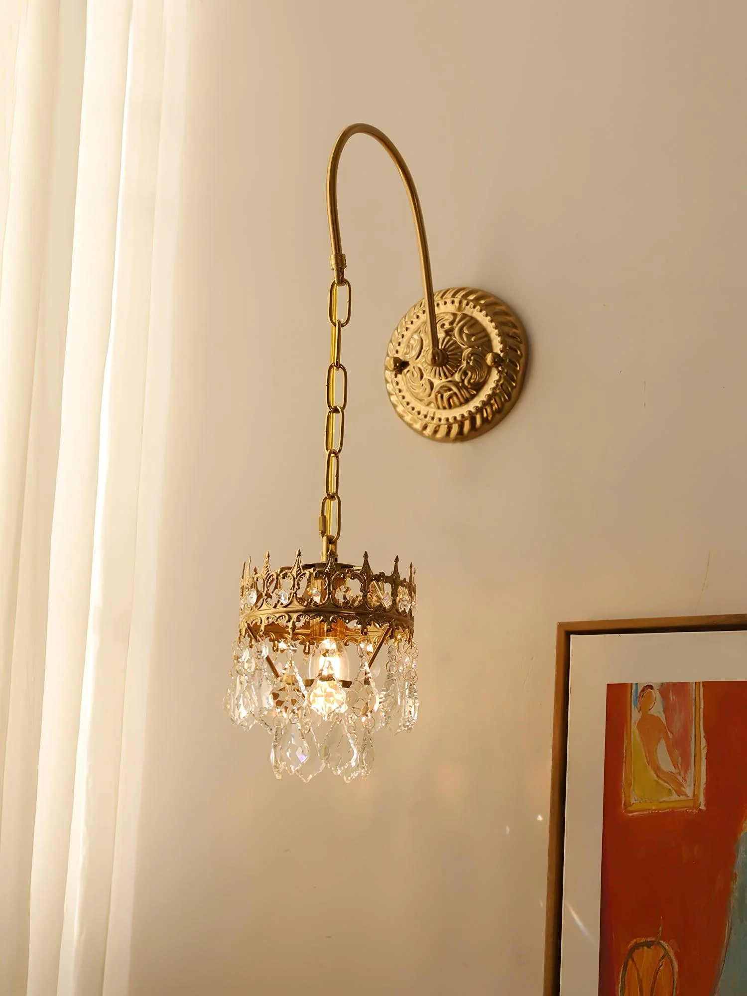 Ivmarila Nordic Art Crown Crystal Sconce Wall lamp - Image 22
