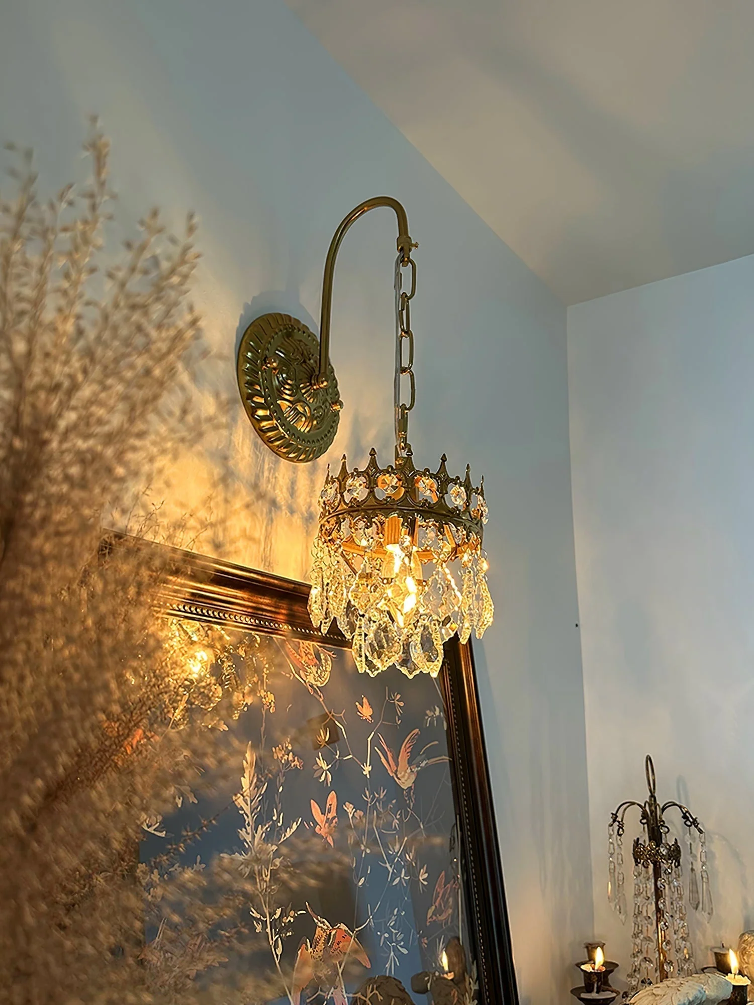 Ivmarila Nordic Art Crown Crystal Sconce Wall lamp - Image 23