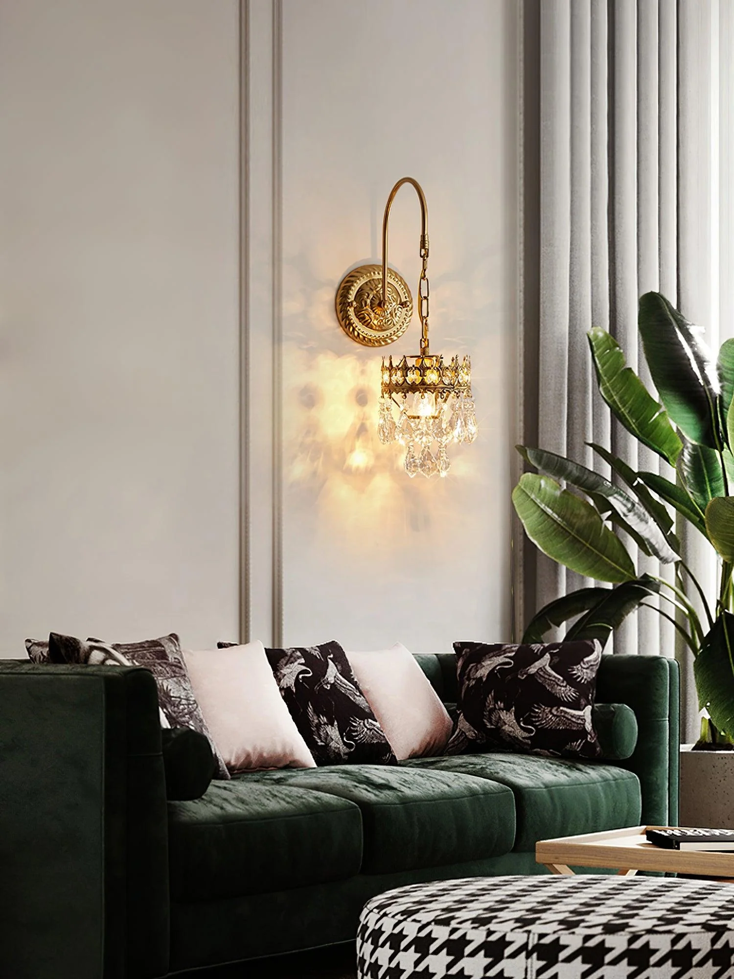Ivmarila Nordic Art Crown Crystal Sconce Wall lamp - Image 24