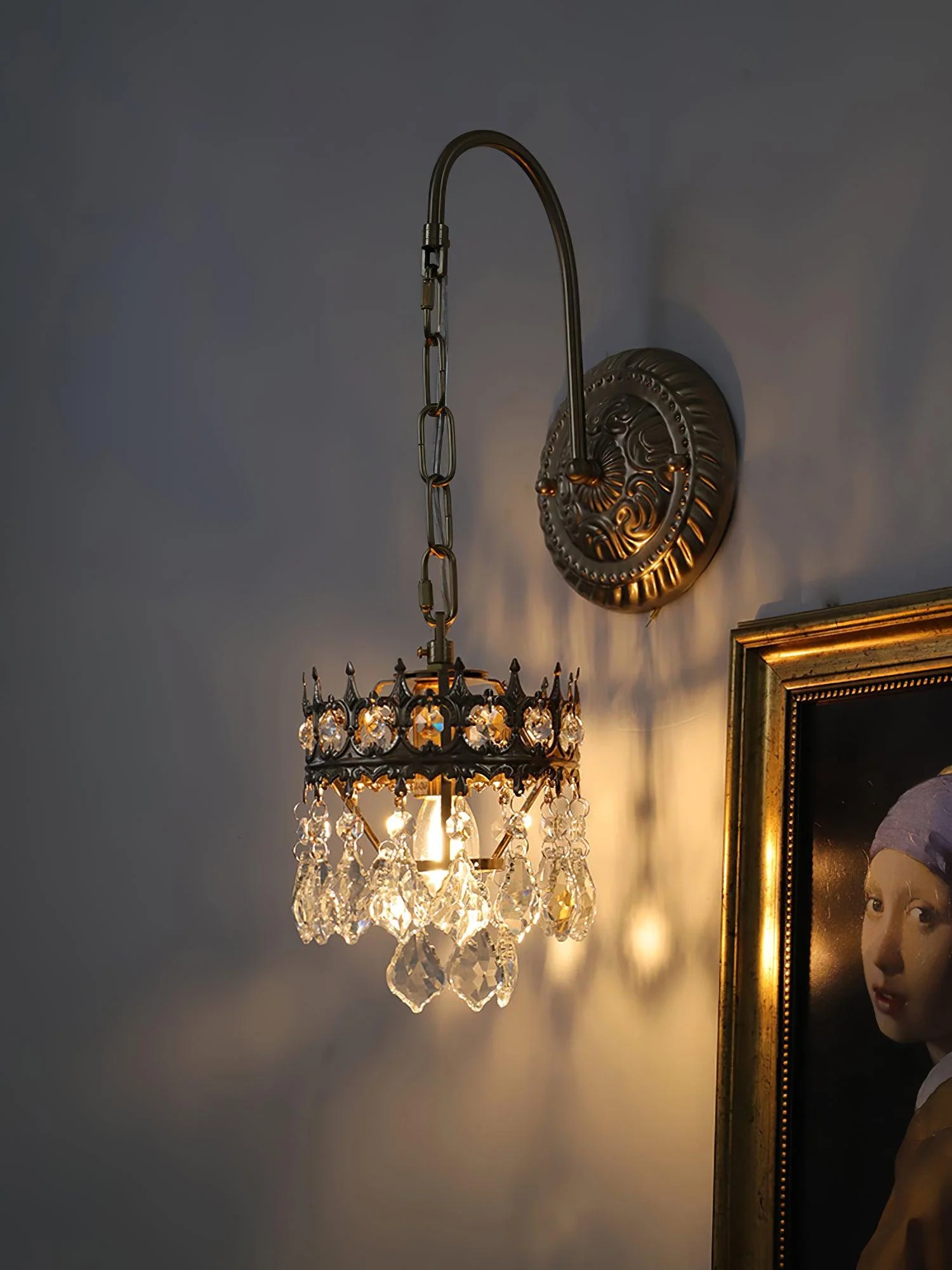 Ivmarila Nordic Art Crown Crystal Sconce Wall lamp - Image 25