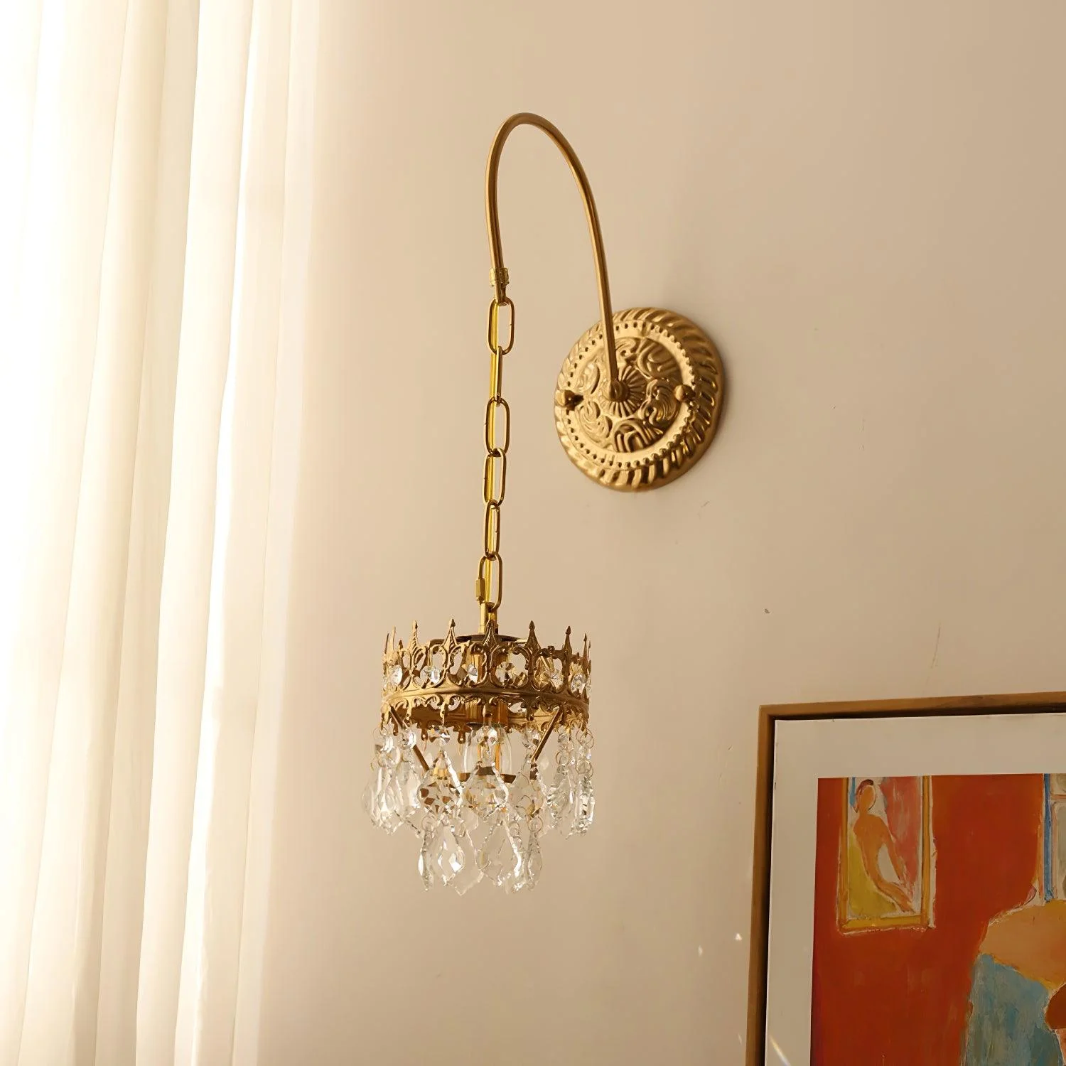 Ivmarila Nordic Art Crown Crystal Sconce Wall lamp - Image 34