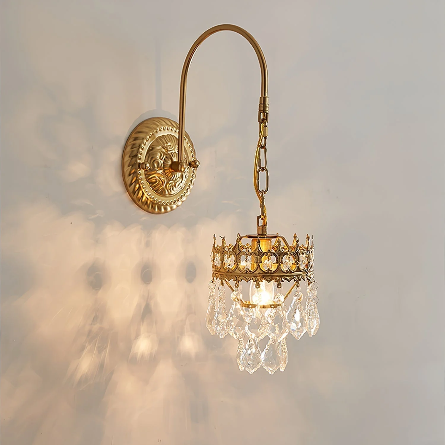 Ivmarila Nordic Art Crown Crystal Sconce Wall lamp - Image 50