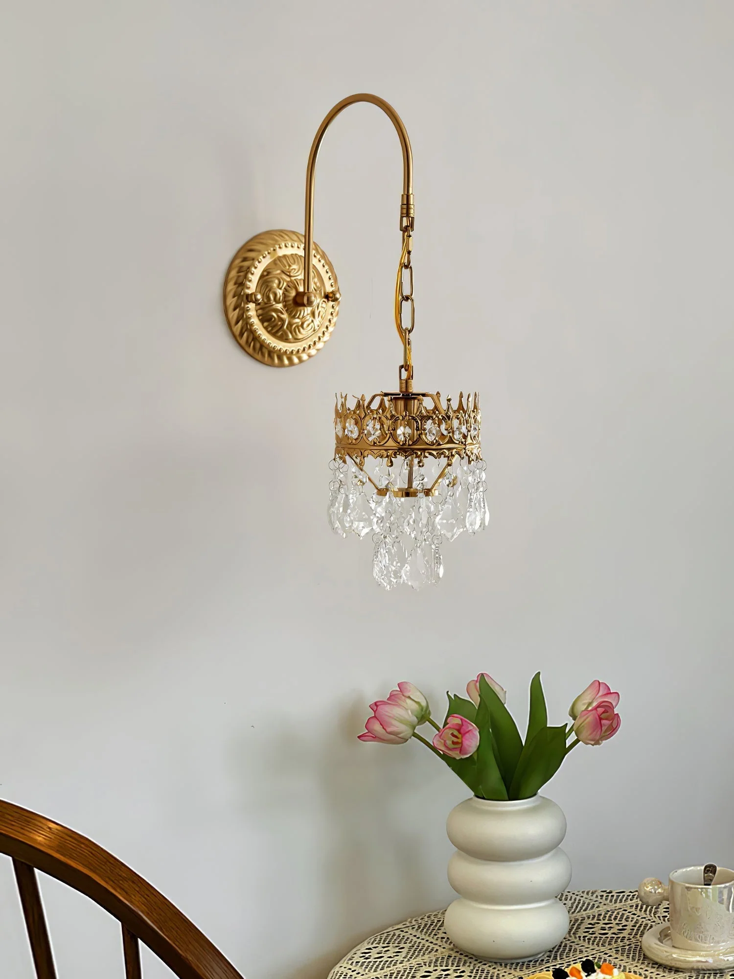 Ivmarila Nordic Art Crown Crystal Sconce Wall lamp - Image 51